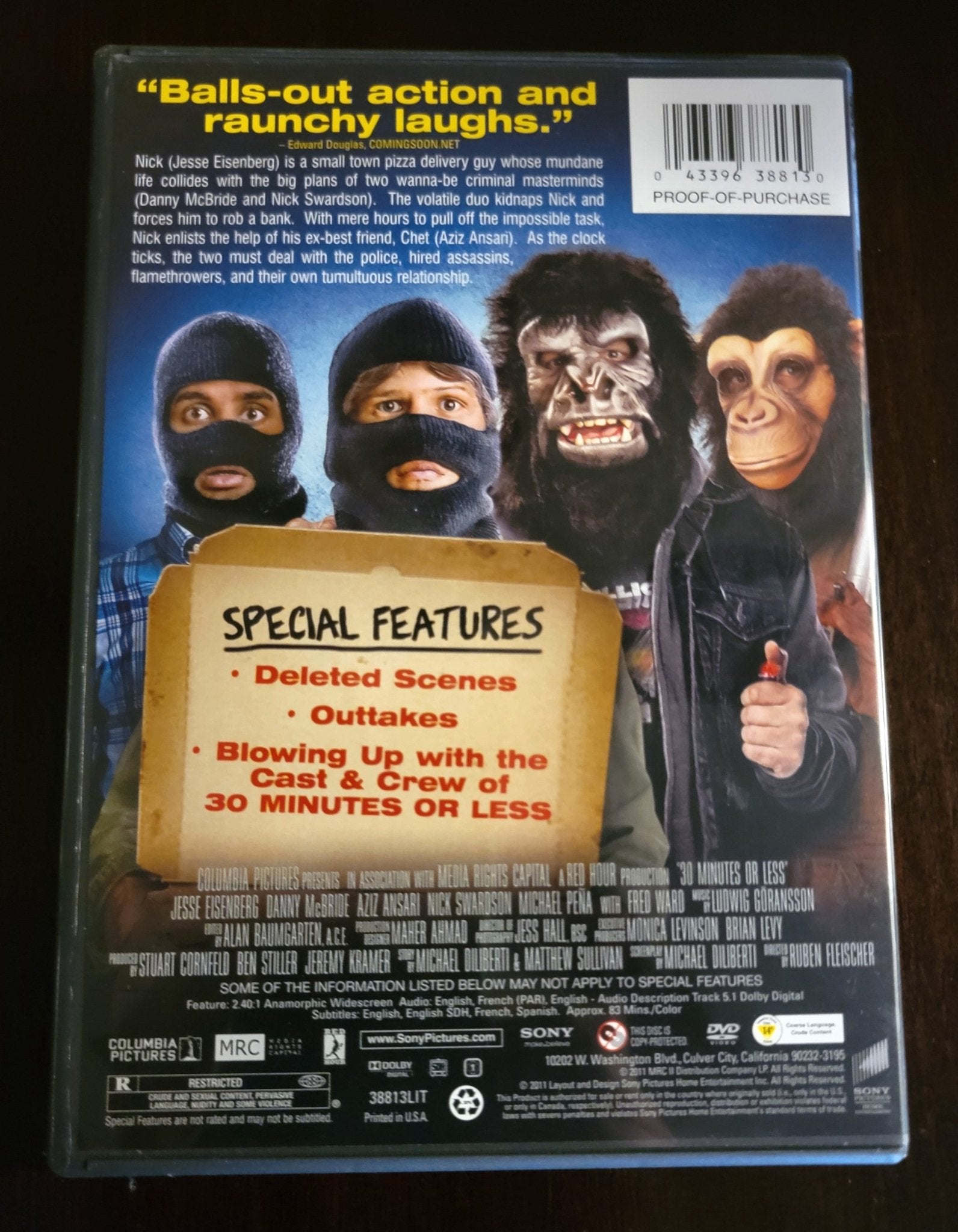 Columbia Pictures - 30 Minutes or Less | DVD | Widesceen - DVD - Steady Bunny Shop