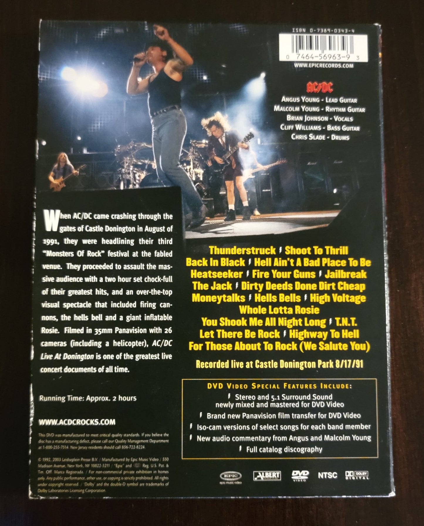 Legacy Recordings - AC/DC | DVD | Live at Donington - With Special Features - DVD - Steady Bunny Shop