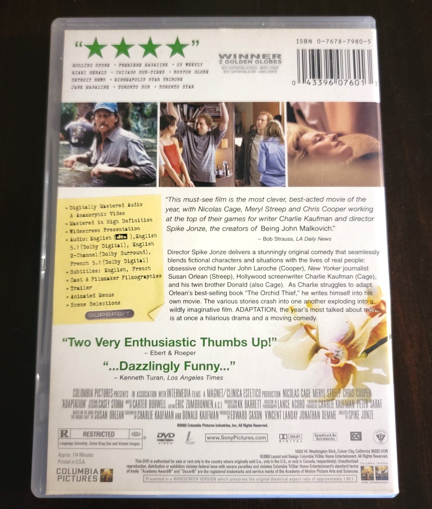 Sony Pictures Home Entertainment - Adaptation | DVD | Widescreen - Academy Award Winner - DVD - Steady Bunny Shop