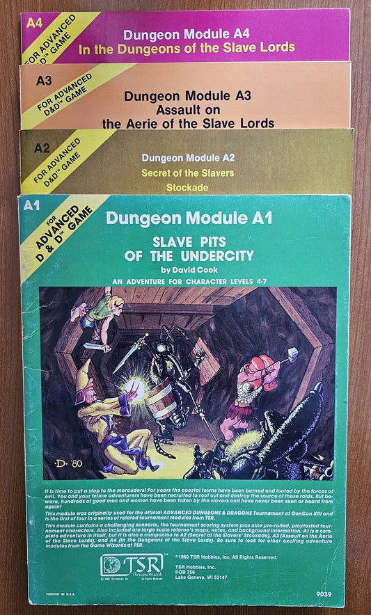 TSR, Inc - Advanced Dungeons & Dragons | Slavers Saga Bundle | All 4 A Series Dungeon Modules - Dungeon Module - Steady Bunny Shop