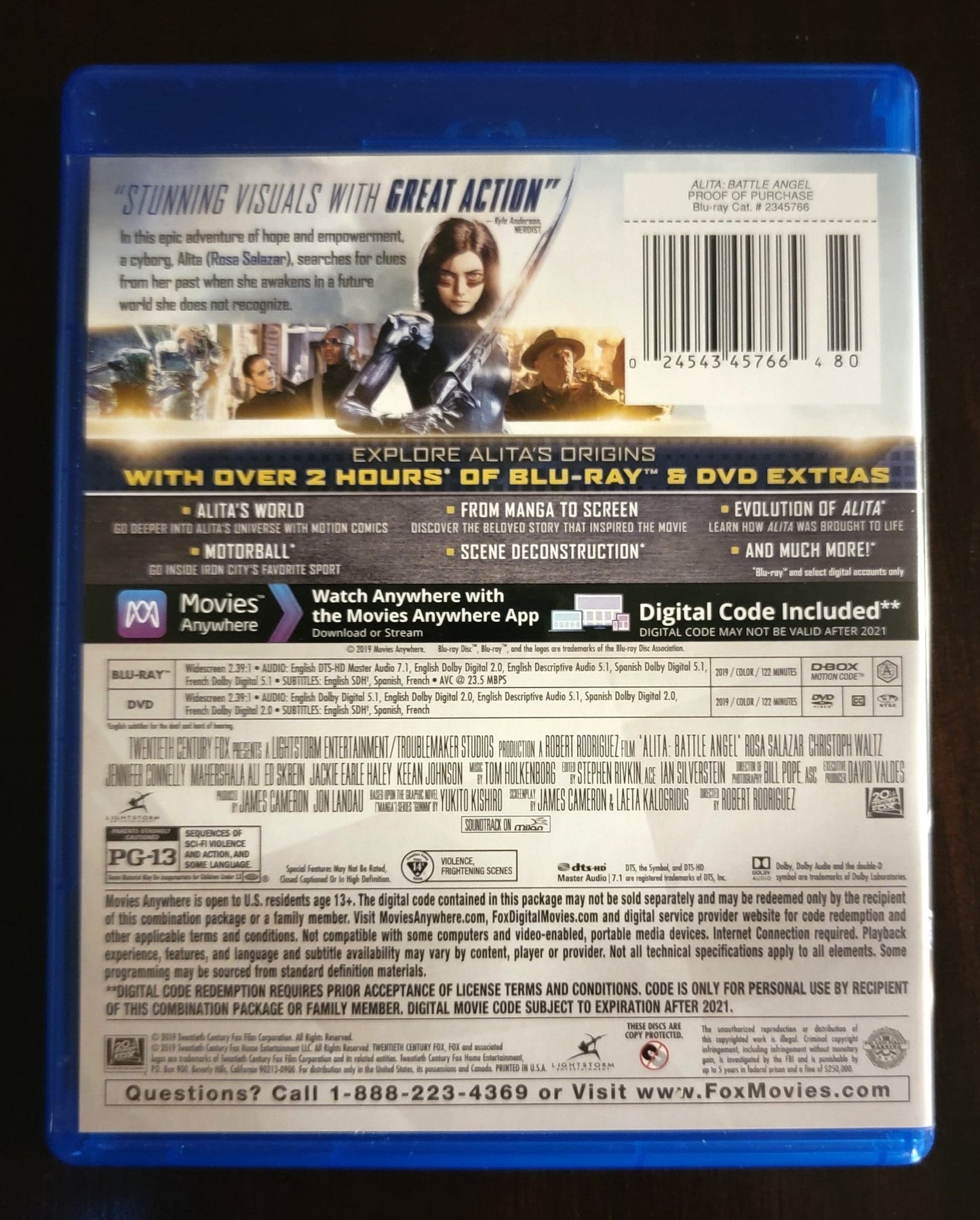 20th Century Fox Home Entertainment - Alita Battle Angel | Blu-ray & DVD | Widescreen - Blu-ray - Steady Bunny Shop