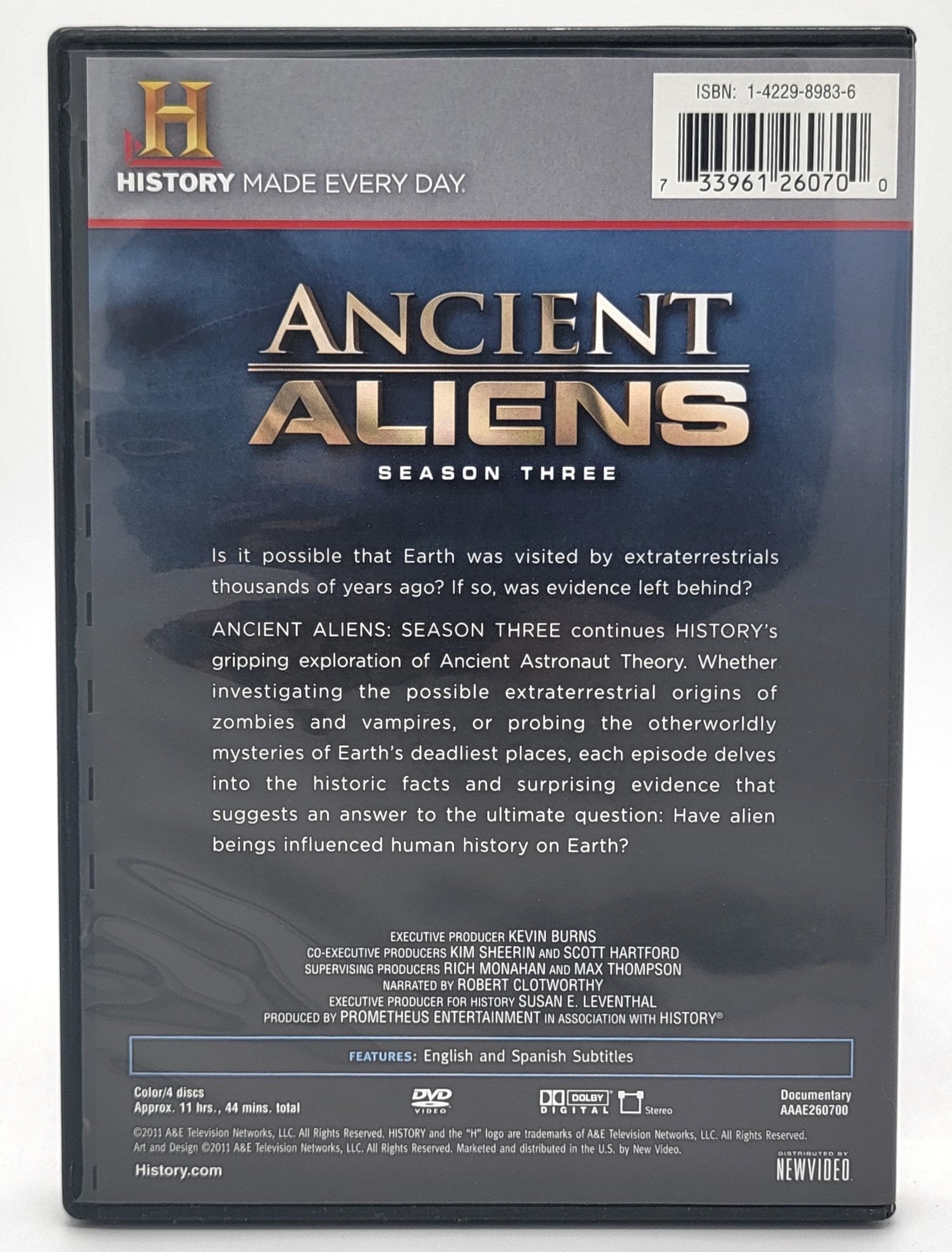 Lionsgate Home Entertainment - Ancient Aliens | DVD | Season Three History Channel - 4 DVD's - DVD - Steady Bunny Shop