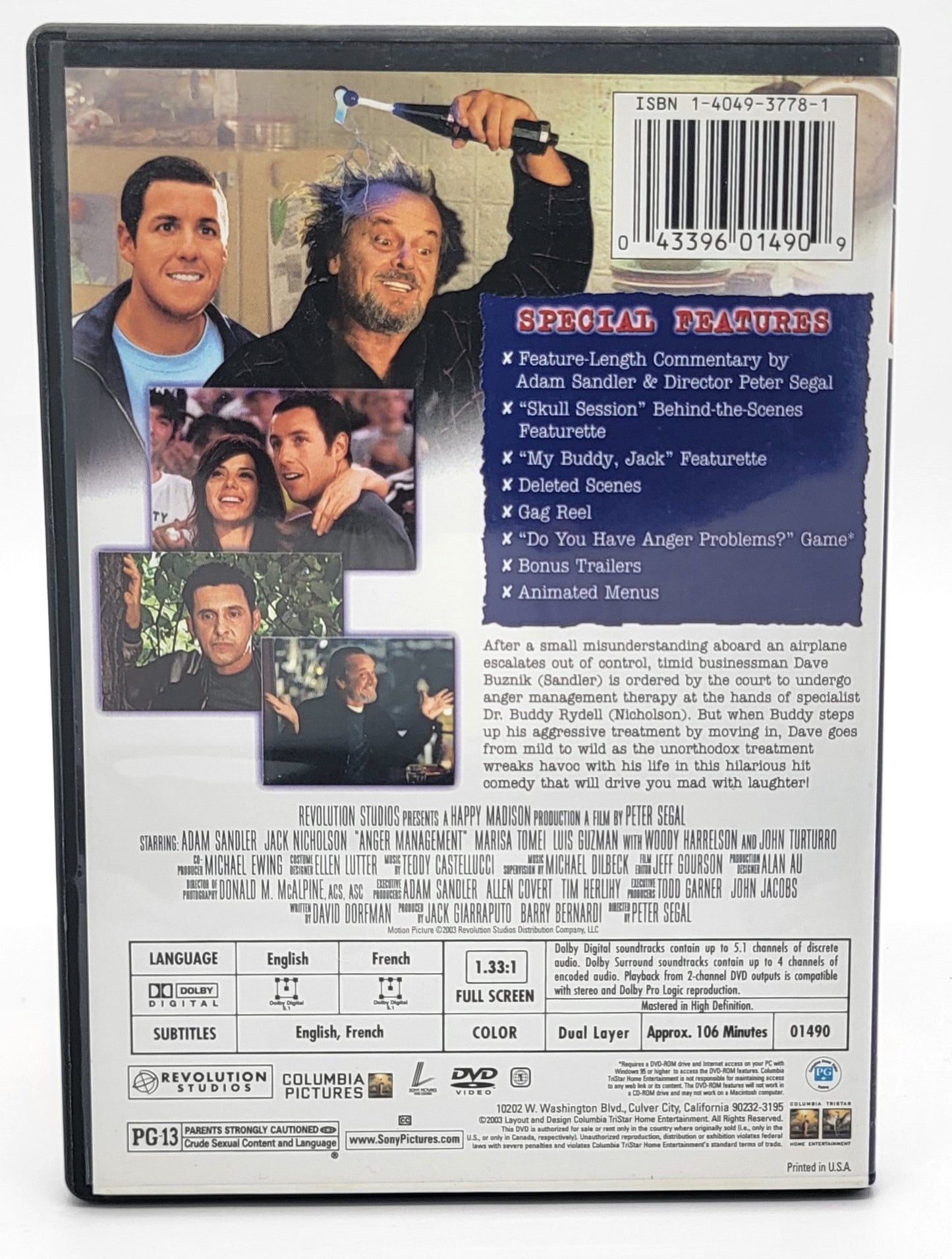 Columbia Pictures - Anger Management | DVD | Full Screen Special Edition - DVD - Steady Bunny Shop