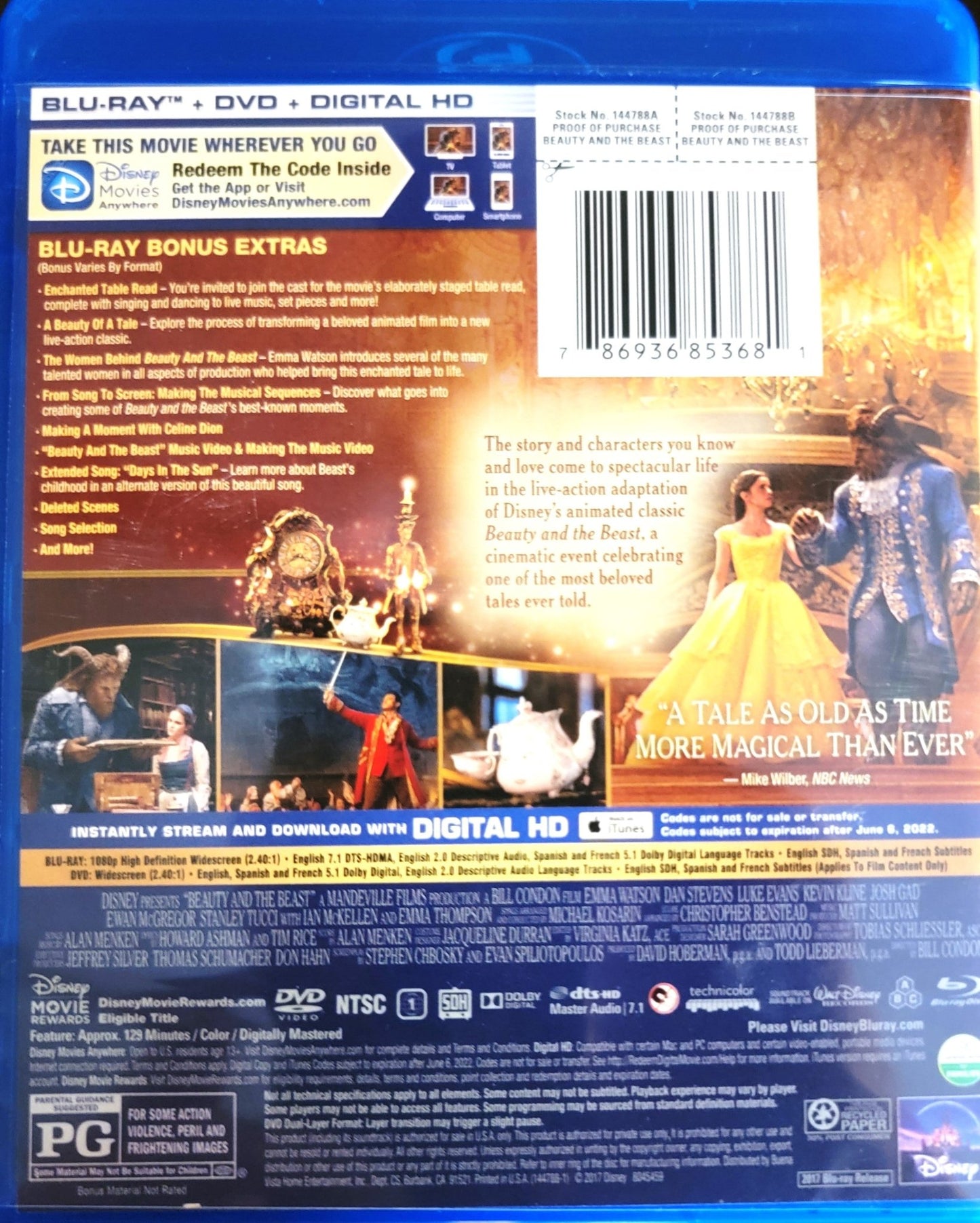Walt Disney Disney DVD - Beauty And the Beast | Blu-ray | Widescreen - Blu-ray - Steady Bunny Shop