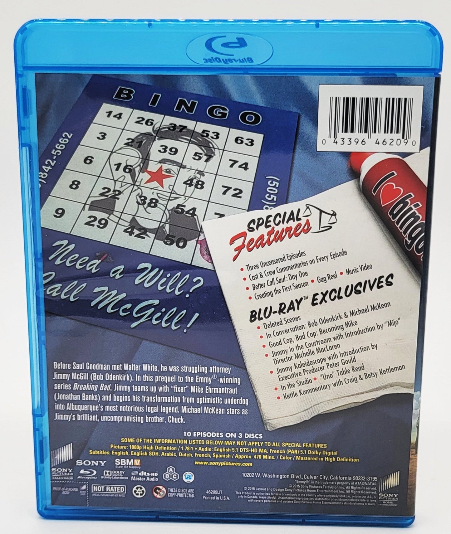 Sony Pictures Home Entertainment - Better Call Saul - Season One | Blu-ray | Special Features - DVD - Steady Bunny Shop