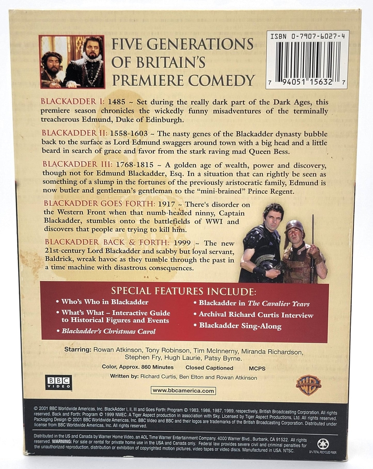 BBC Warner - Black Adder | DVD | The Complete Collector's Set - DVD - Steady Bunny Shop