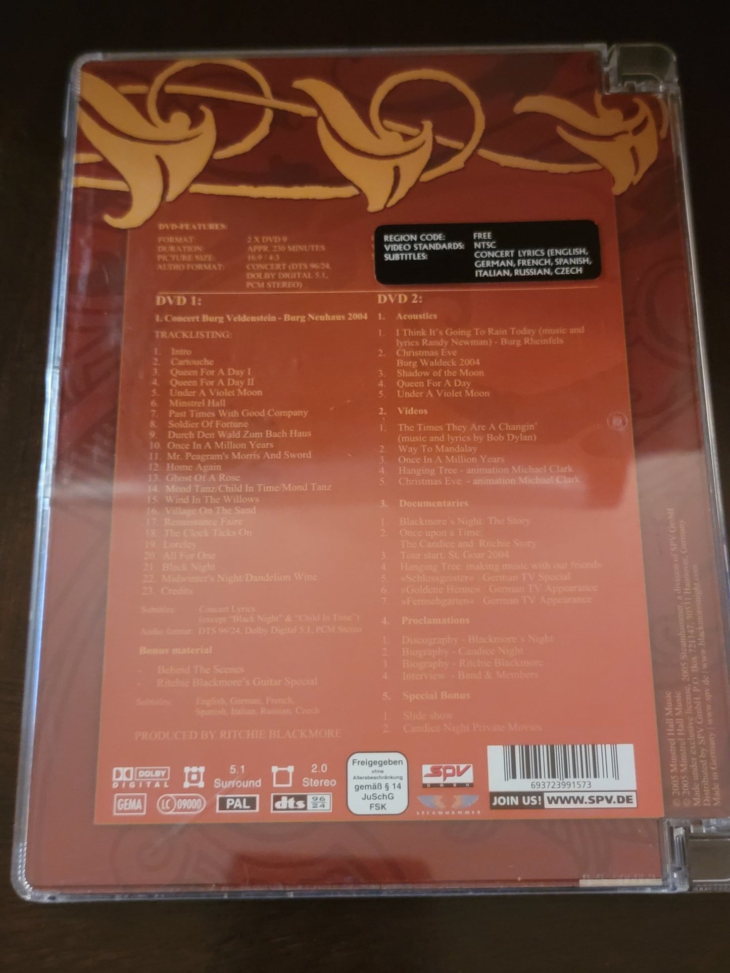  Steamhammer Us - Blackmore's Night - Castles & Dreams | DVD | Live Concert - DVD - Steady Bunny Shop