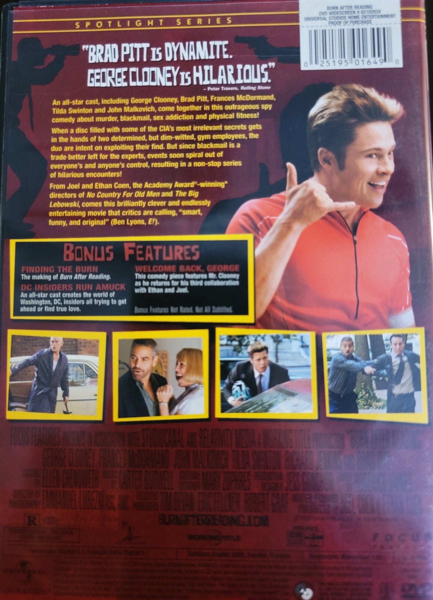 Universal Pictures Home Entertainment - Burn After Reading | DVD | Widescreen - DVD - Steady Bunny Shop