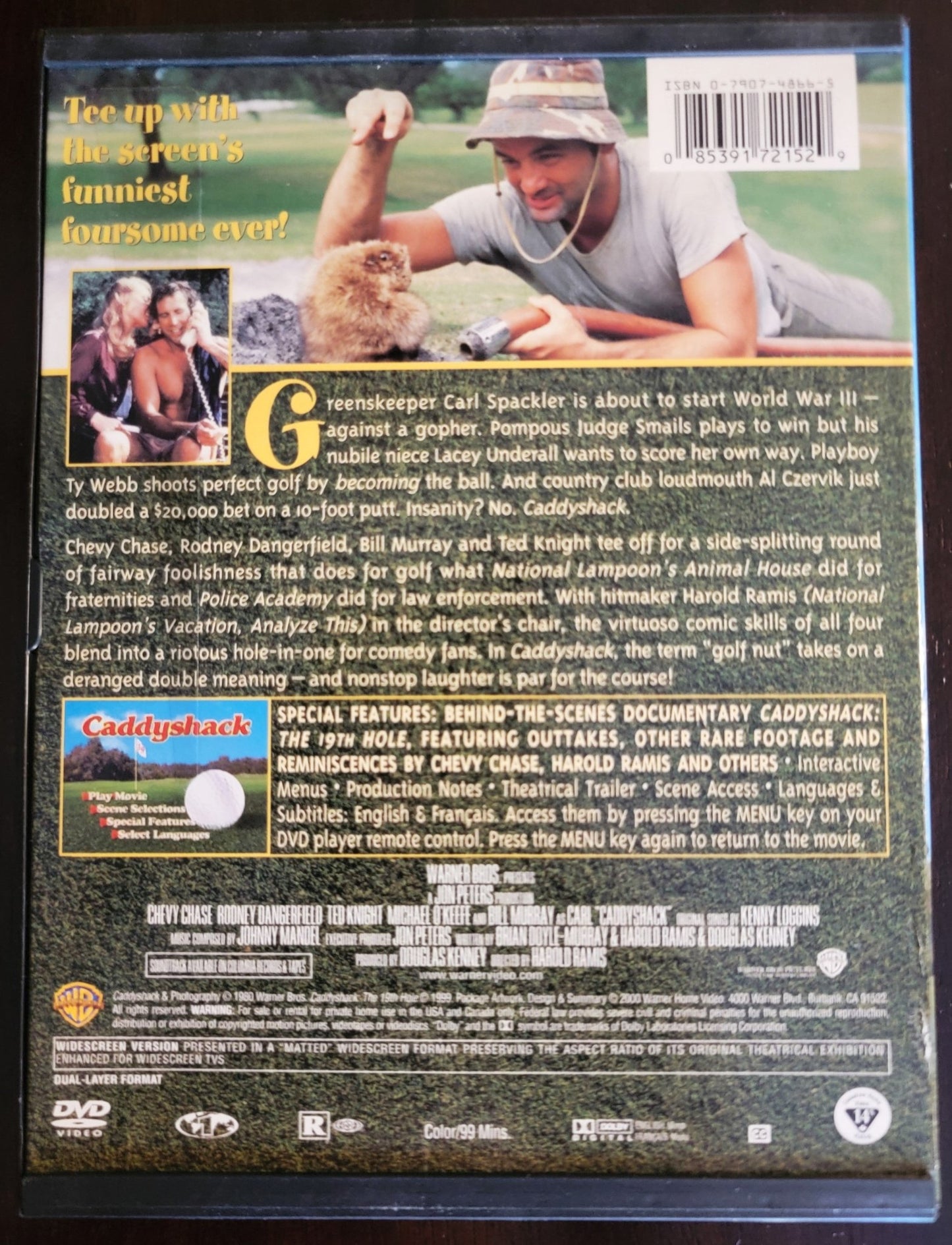 Warner Brothers - Caddyshack | DVD | Widescreen - 20th Anniversary - DVD - Steady Bunny Shop
