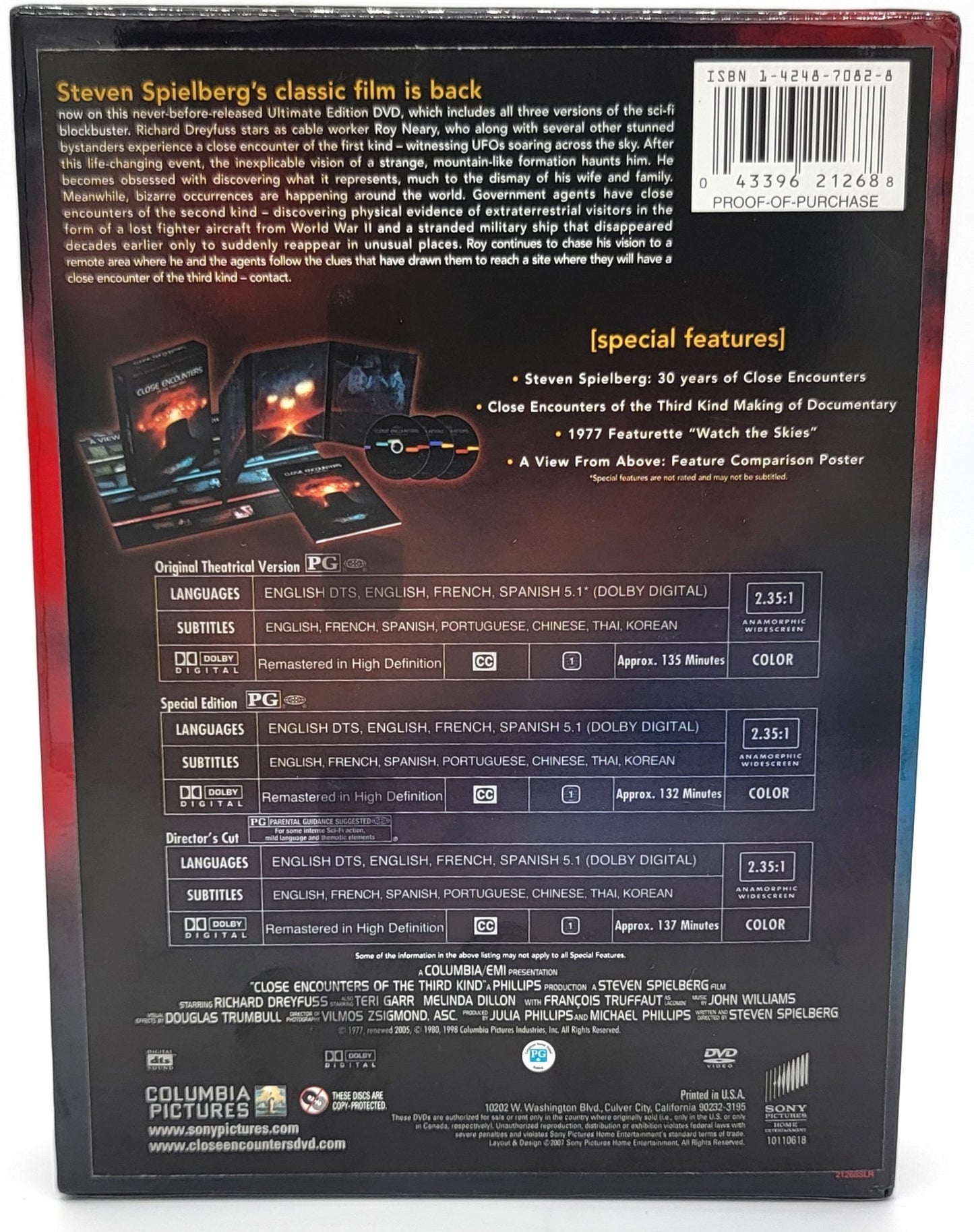 Sony Pictures - Close Encounters of the Third Kind | DVD | 30th Anniversary Ultimate Edition 3 disc set - DVD - Steady Bunny Shop