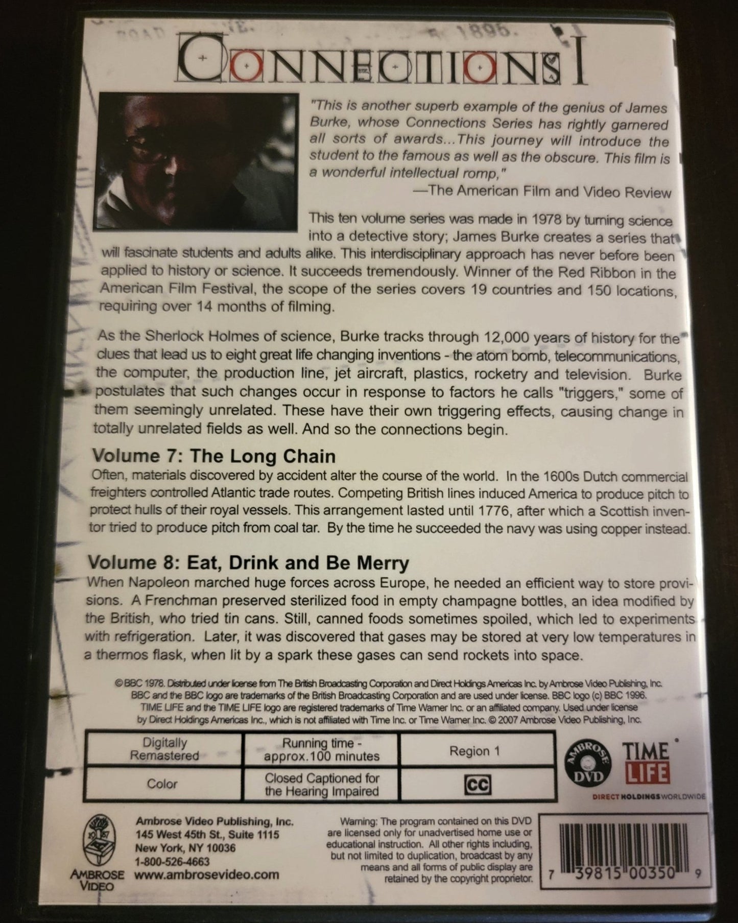 Ambrose DVD - Connections BBC Volume 1 & 10 Volume Set | History Channel - Digitally Remastered - DVD - Steady Bunny Shop