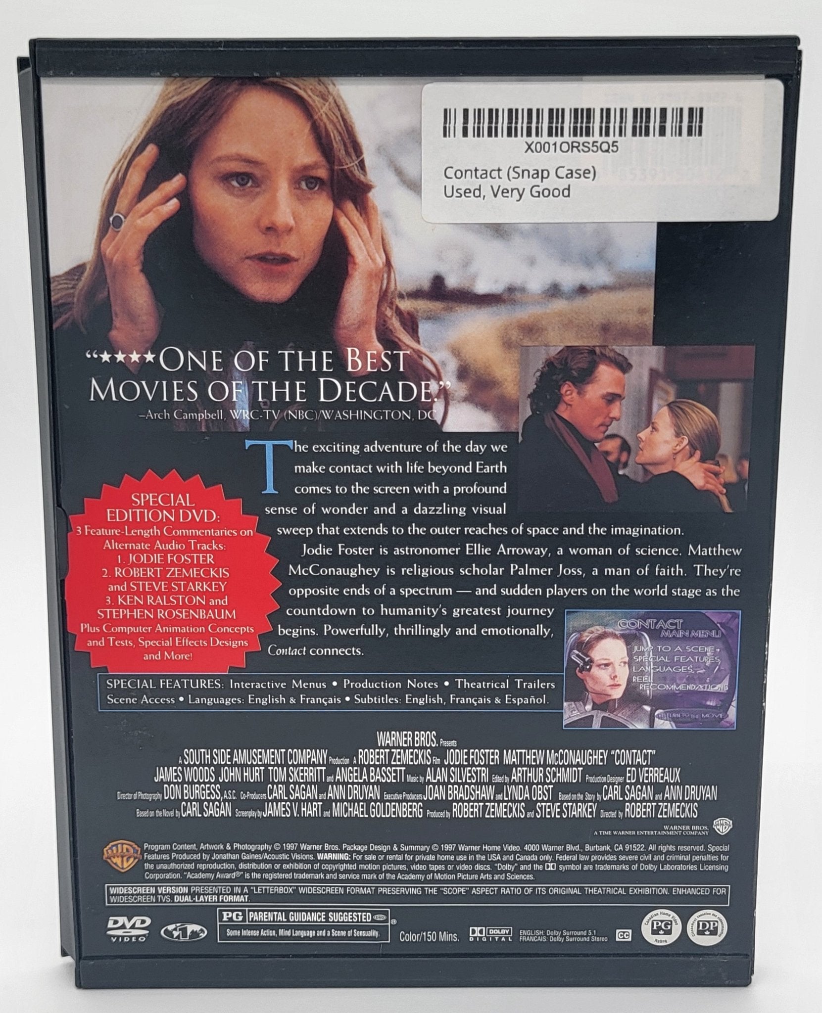 Warner Brothers - Contact | DVD | Special Edition - Widescreen - DVD - Steady Bunny Shop