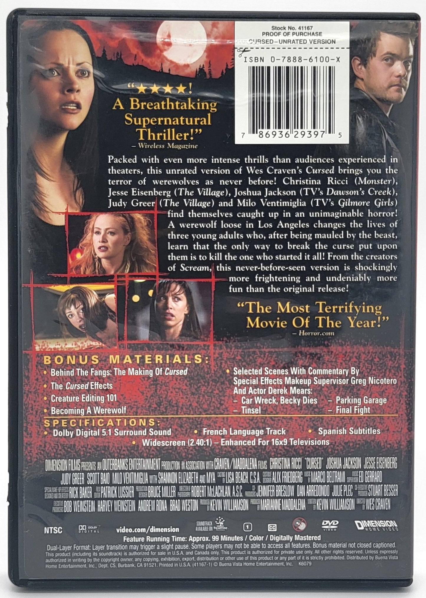 Dimension - Cursed - Unrated Version | DVD | Widescreen - DVD - Steady Bunny Shop