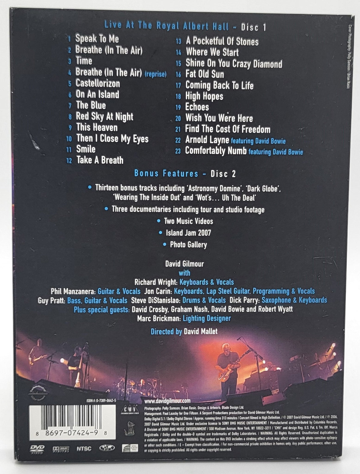 Steady Bunny Shop - David Gilmour - Remember That Night | DVD | Live at the Royal Albert Hall -2 Disc set - DVD - Steady Bunny Shop
