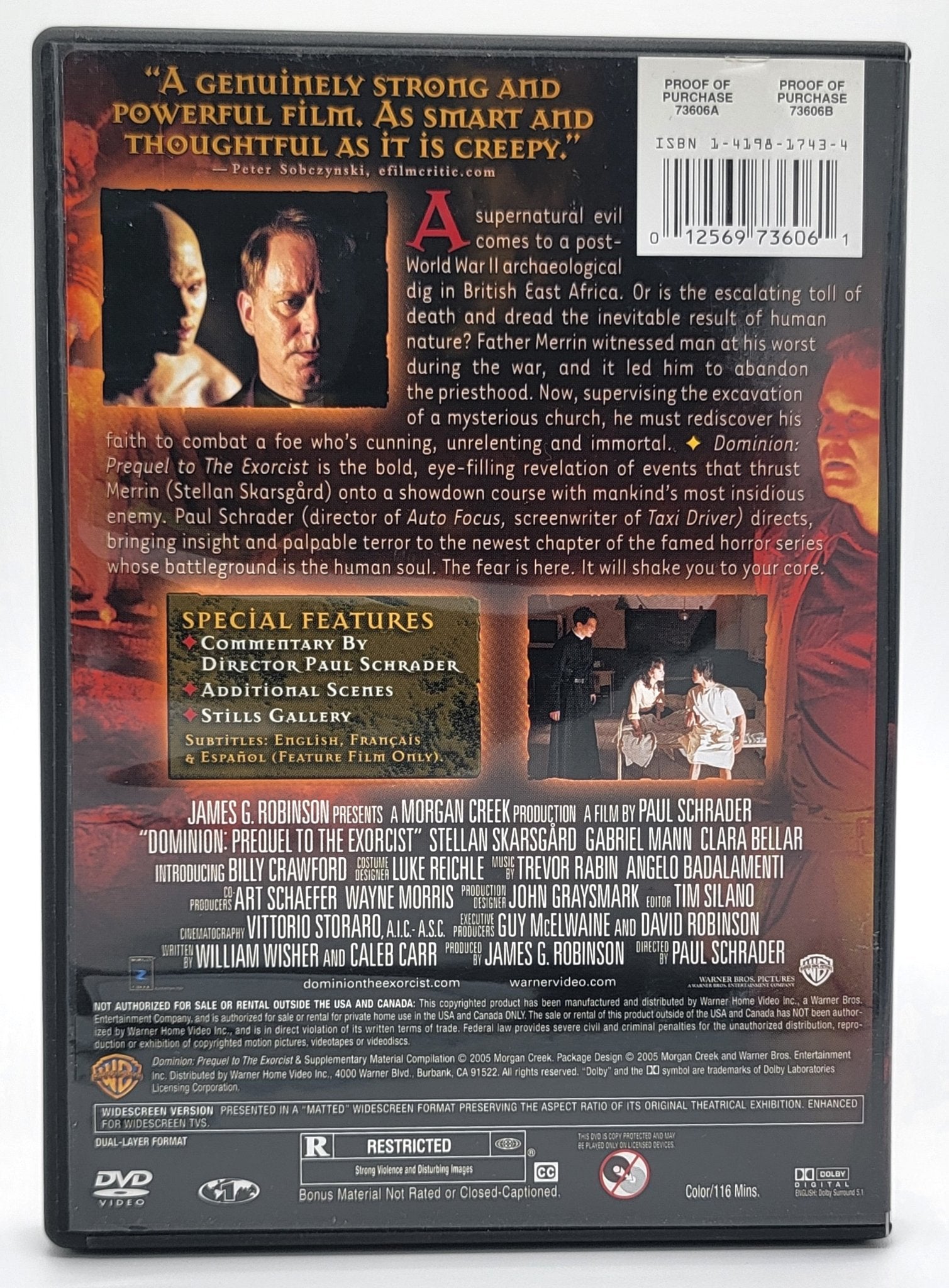Warner Brothers - Dominion prequel to The Exorcist | DVD | Widescreen Edition - DVD - Steady Bunny Shop