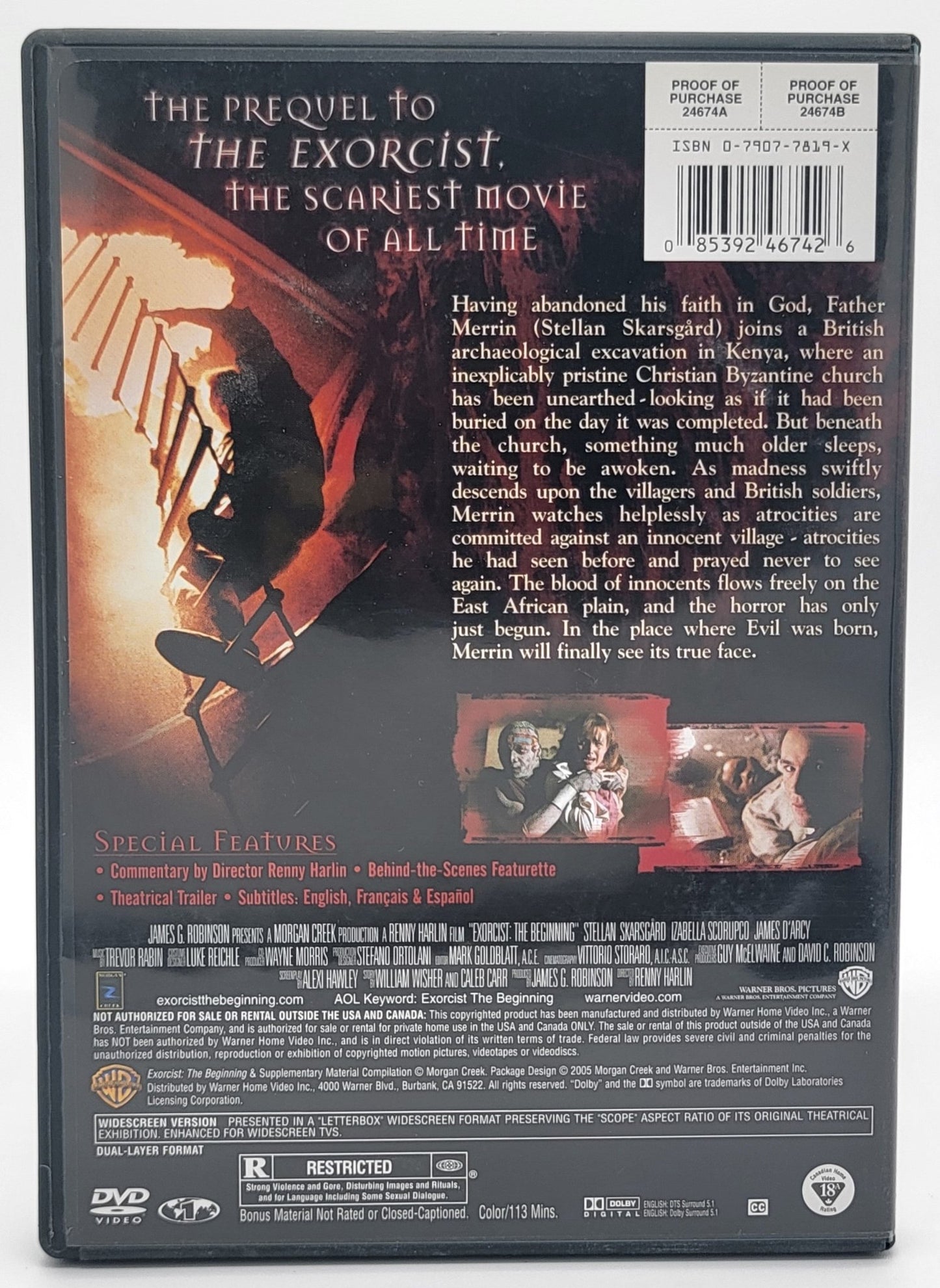 Warner Brothers - Exorcitst The Beginning | DVD | Widescreen Edition - DVD - Steady Bunny Shop