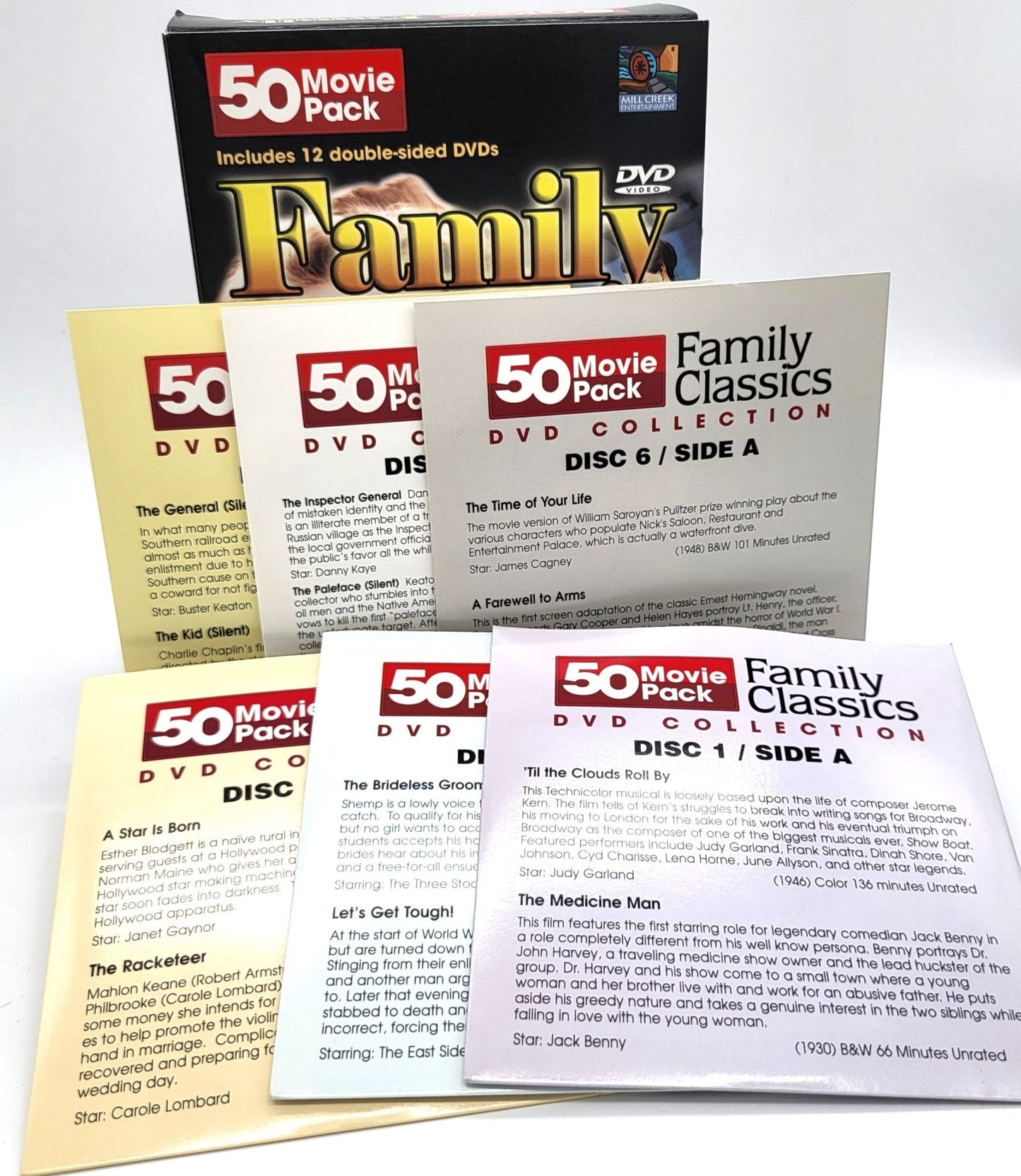 Mill Creek Entertainment - Family Classics | DVD | 50 Movie Pack 12 Double Sided DVDs Dics - dvd - Steady Bunny Shop