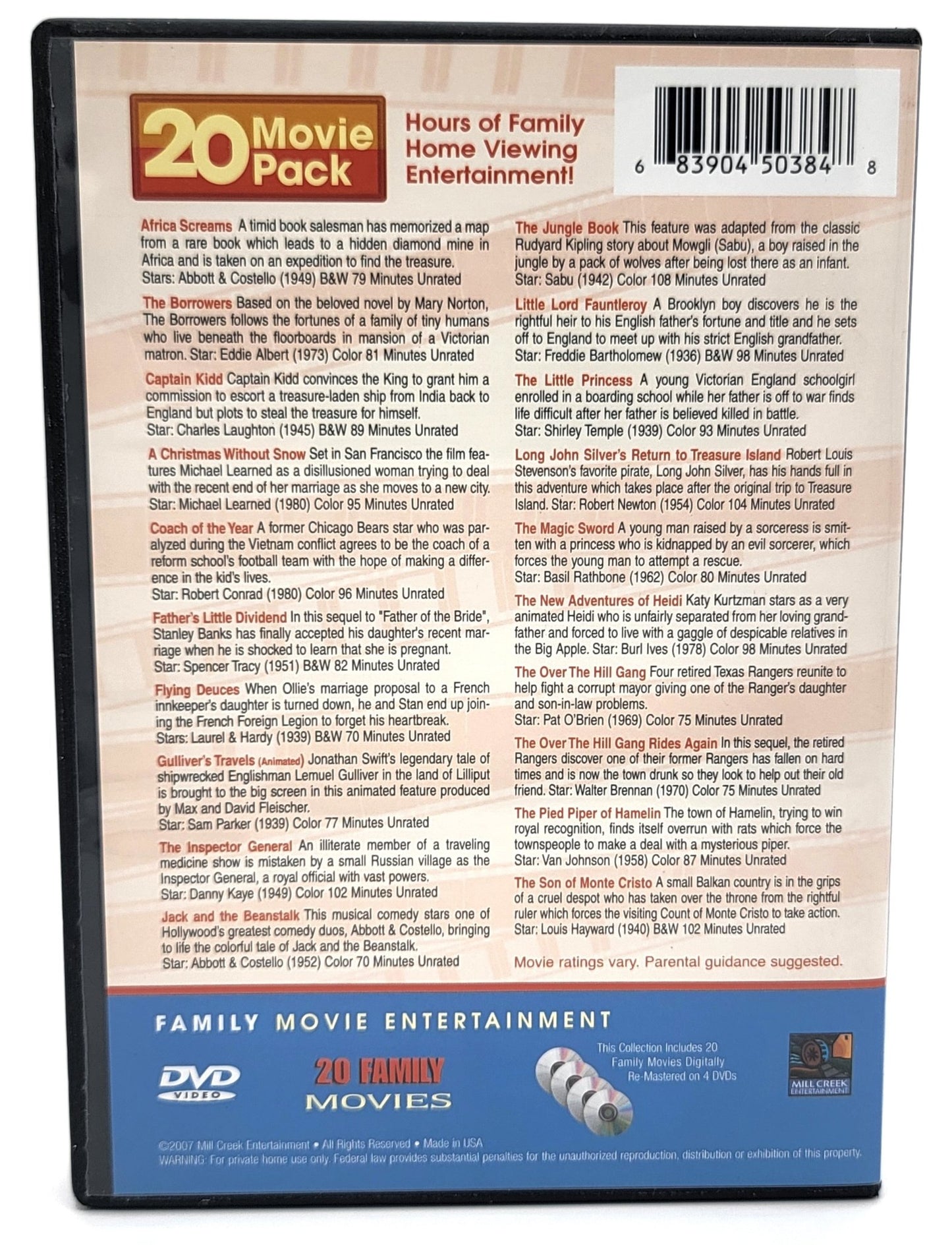 Mill Creek Entertainment - Family Pack | 20 Movie Pack - 4 Digitally Remastered DVD | Classics - DVD - Steady Bunny Shop