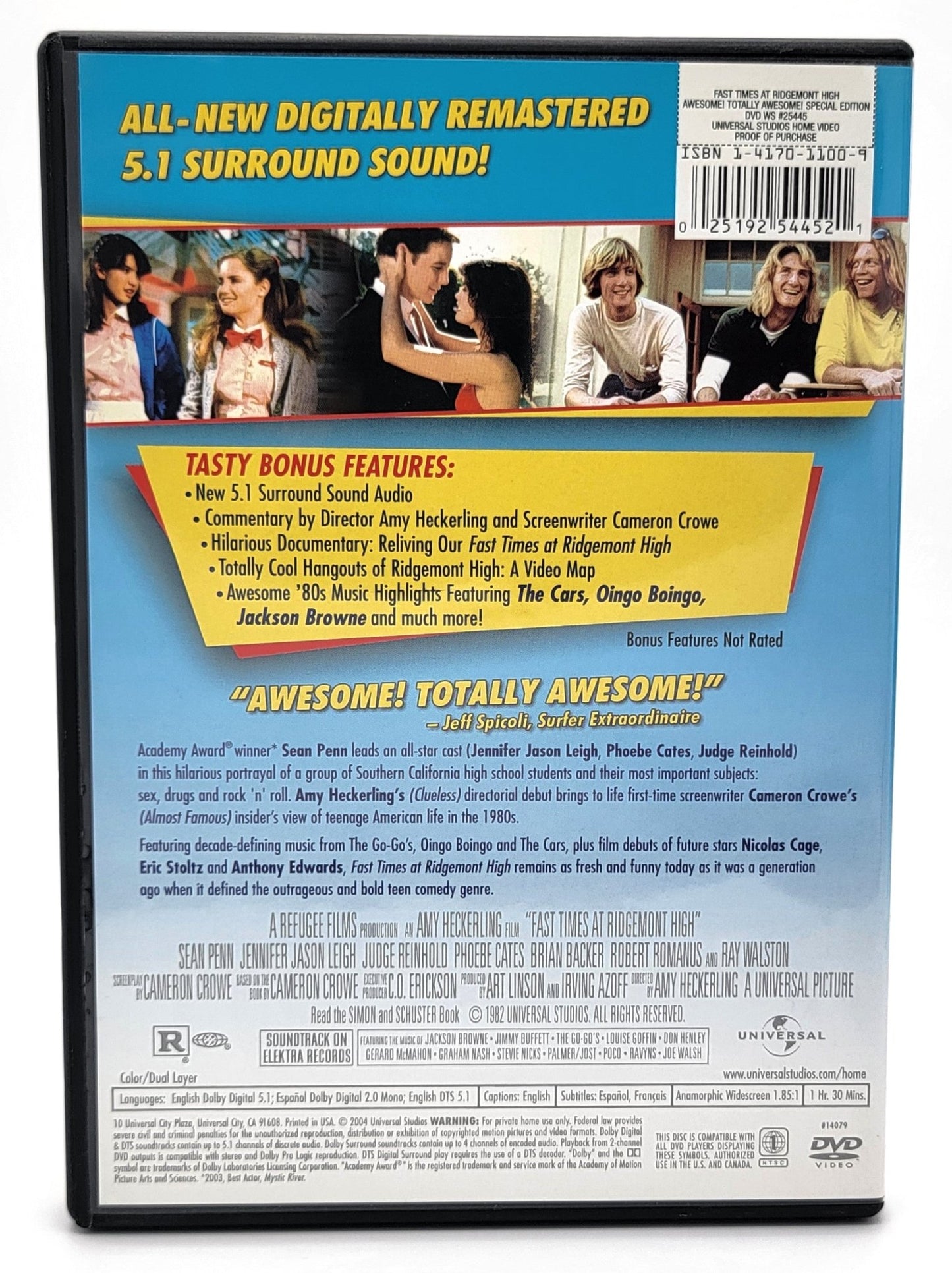  Universal Pictures Home Entertainment - Fast Times at Ridgemont High | DVD | Special Edition | Widescreen - DVD - Steady Bunny Shop