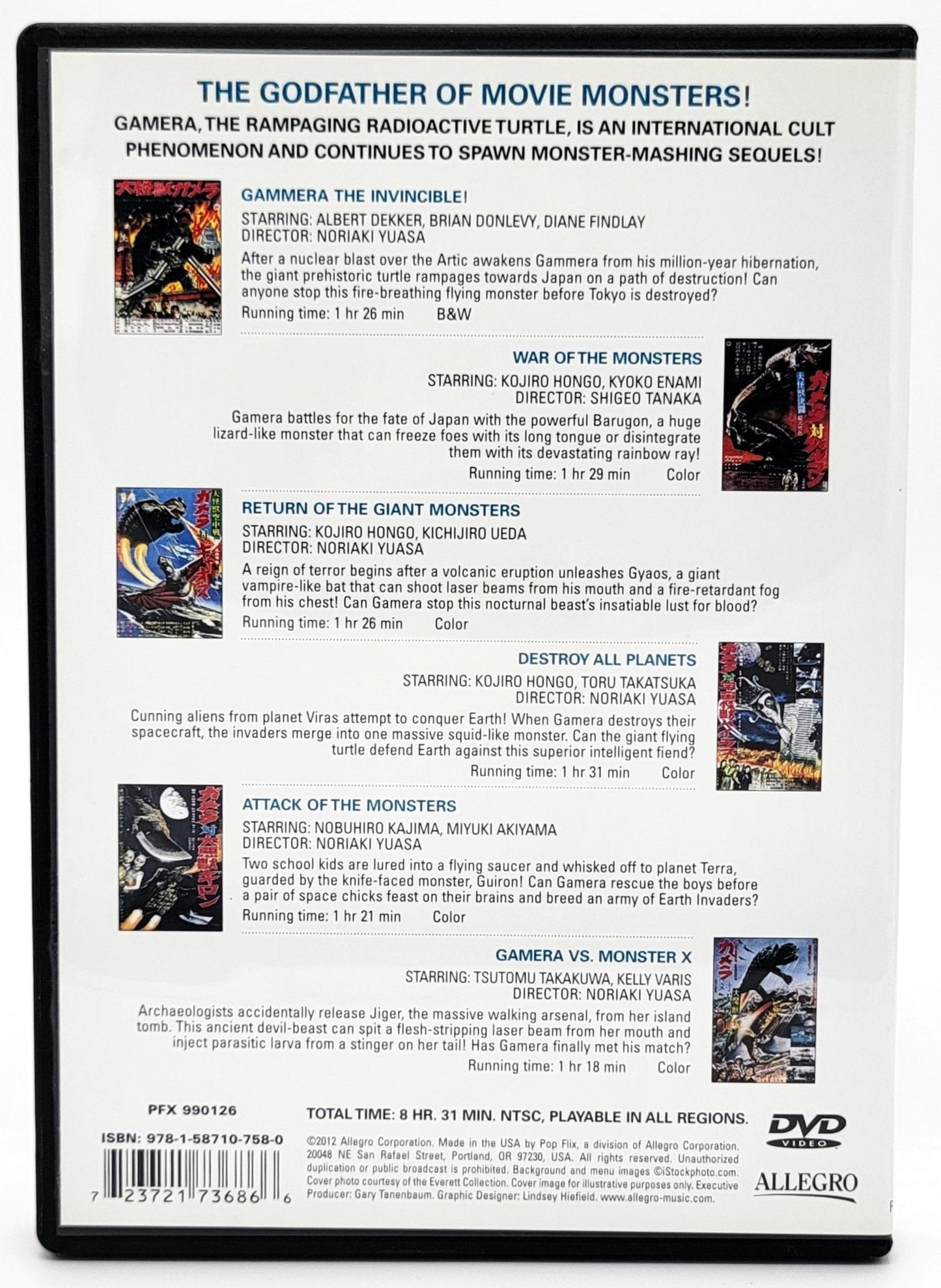 Pop Flicks - Gamera War of the Monsters Collections 2012 | DVD | 6 Monster Flicks on 2 DVD's - DVD - Steady Bunny Shop