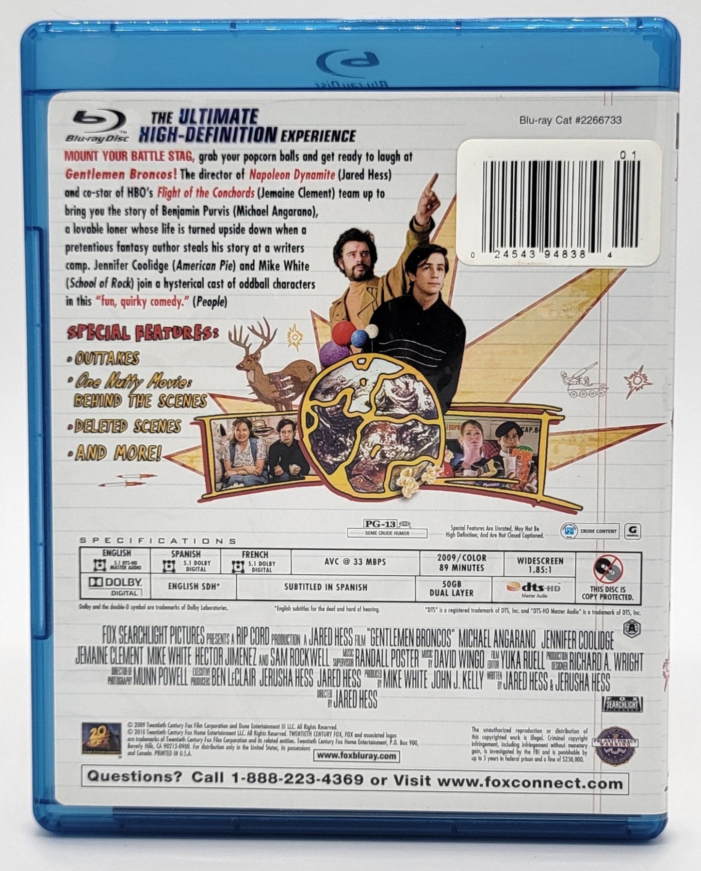 20th Century Fox Home Entertainment - Gentlemen Broncos | Blu Ray | Widescreen - Blu - ray - Steady Bunny Shop