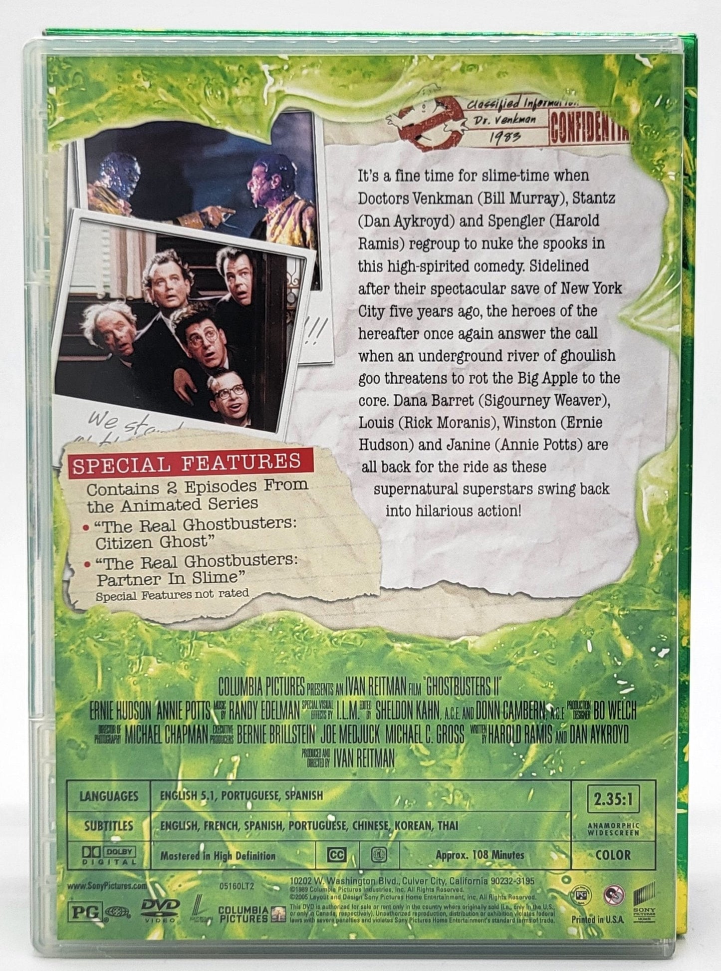 Sony Pictures Home Entertainment - Ghostbusters 1 & 2 | DVD | Double Feature Gift Set - With Ghostbuster Movie Scrapbook - DVD - Steady Bunny Shop