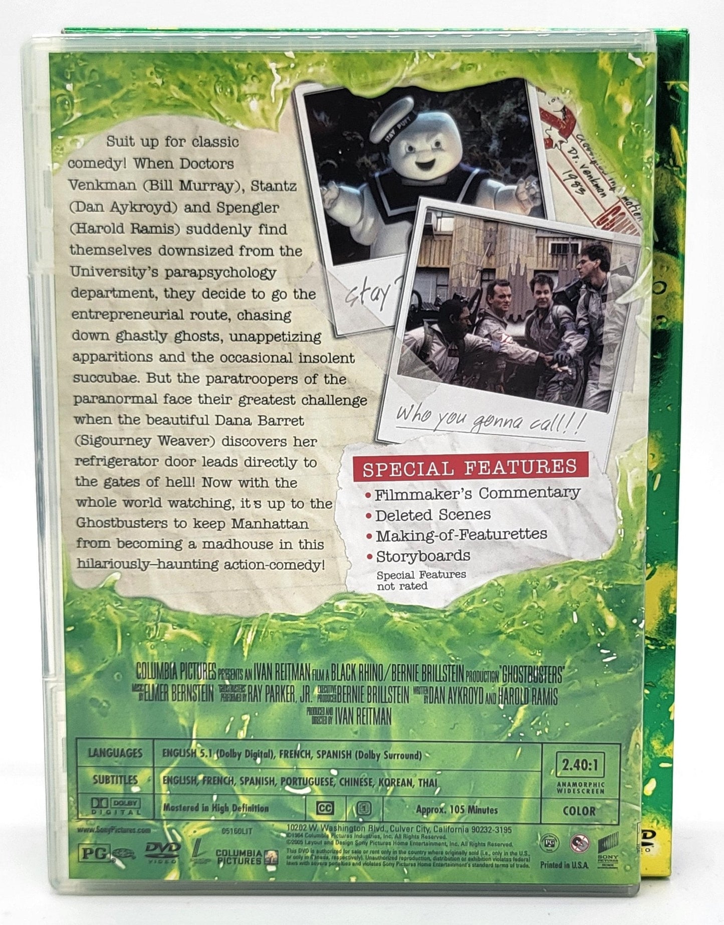 Sony Pictures Home Entertainment - Ghostbusters 1 & 2 | DVD | Double Feature Gift Set - With Ghostbuster Movie Scrapbook - DVD - Steady Bunny Shop