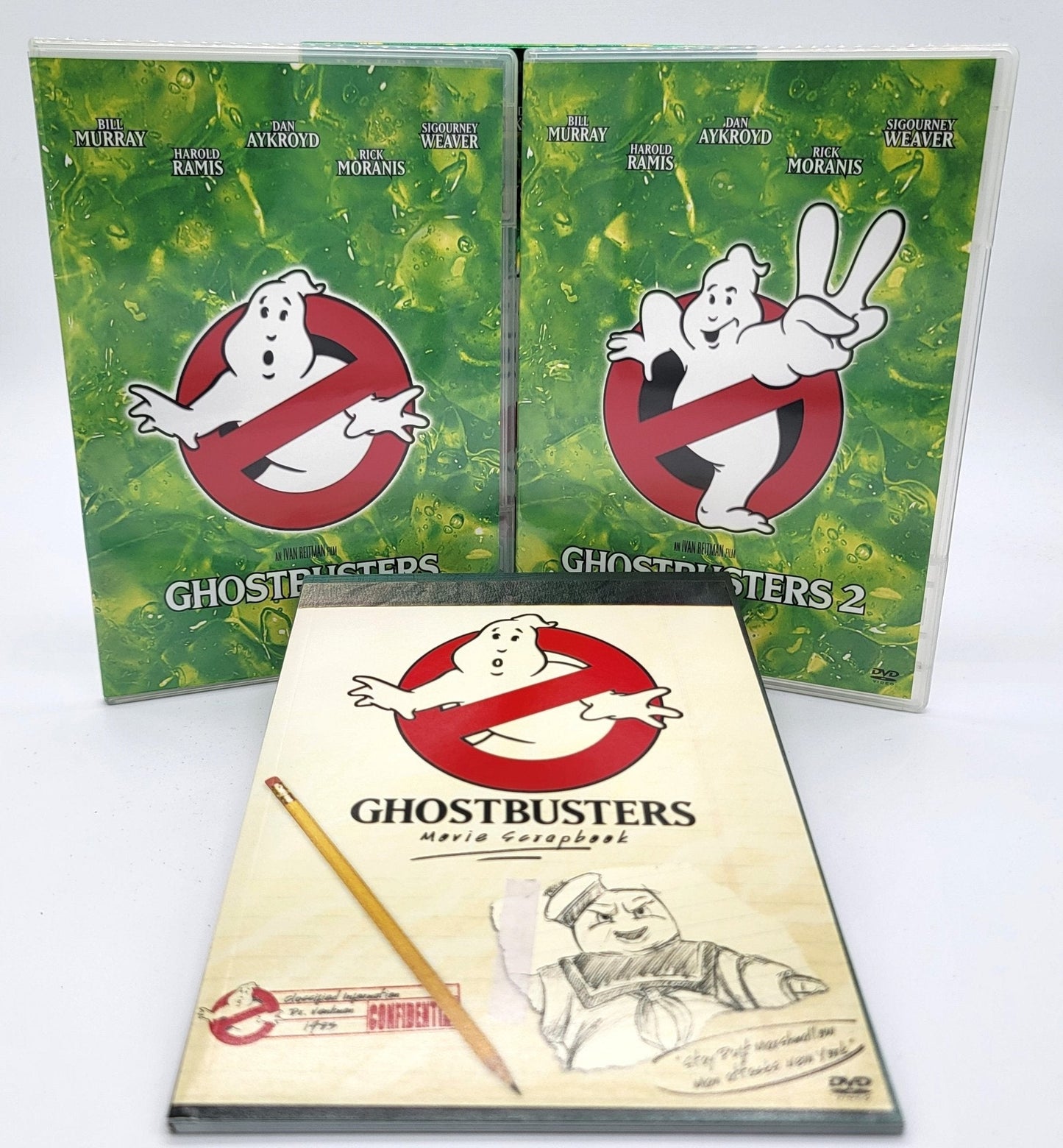 Sony Pictures Home Entertainment - Ghostbusters 1 & 2 | DVD | Double Feature Gift Set - With Ghostbuster Movie Scrapbook - DVD - Steady Bunny Shop