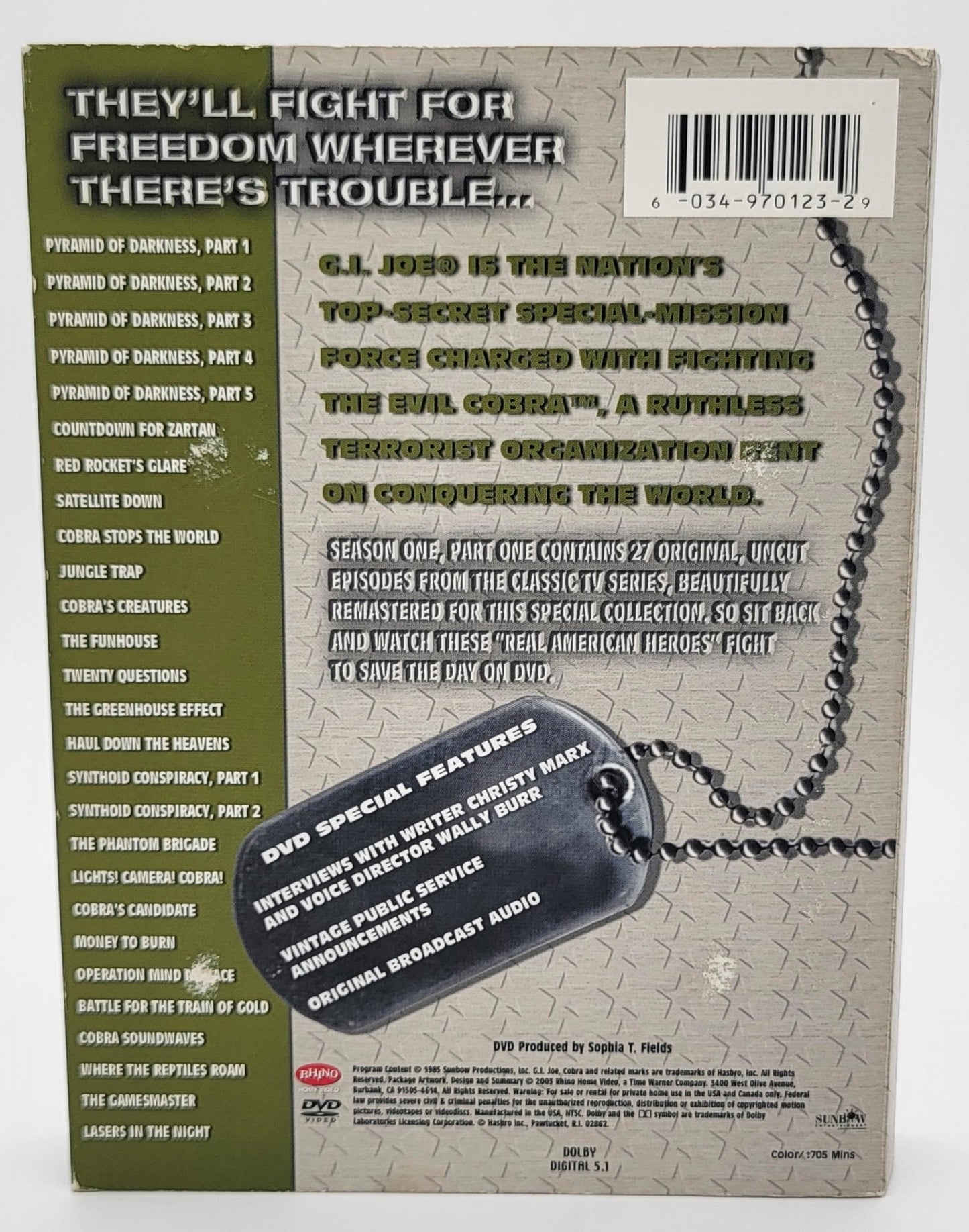 Rhino Theatrical - G.I. Joe A Real Amerian Hero | DVD | Season 1 Part 1 - DVD - Steady Bunny Shop