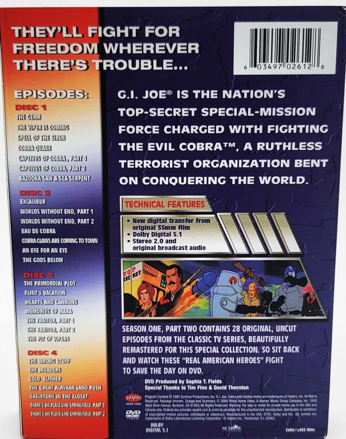 Rhino Theatrical - G.I. Joe A real American Hero | DVD | Season 1 Part 2 Cartoon - DVD - Steady Bunny Shop