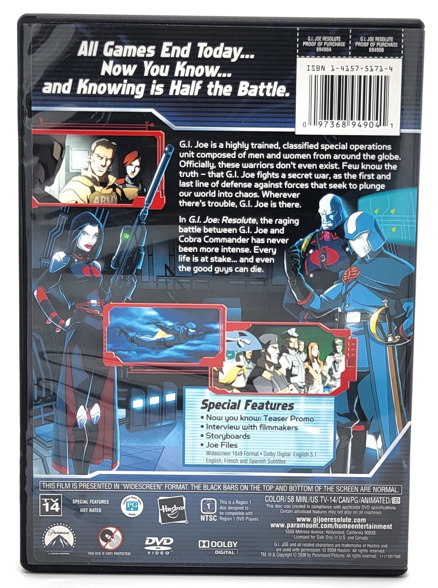 Paramount Home Entertainment - G.I. Joe Resolute | DVD | Widescreen - DVD - Steady Bunny Shop