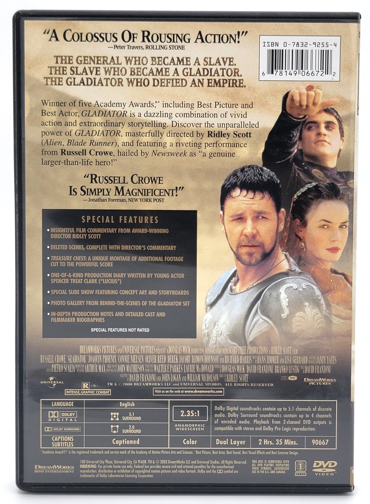  Twentieth Century Fox - Gladiator | DVD | Widescreen - Winner of 5 Academy Awards 2000 - DVD - Steady Bunny Shop