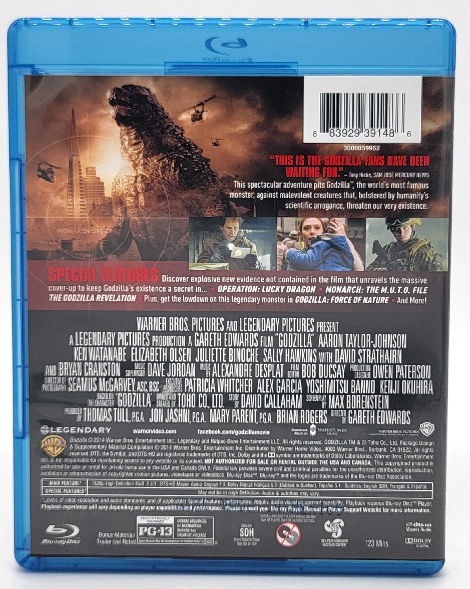 Warner Brothers - Godzilla 2014 | Blu ray - Blu - ray - Steady Bunny Shop