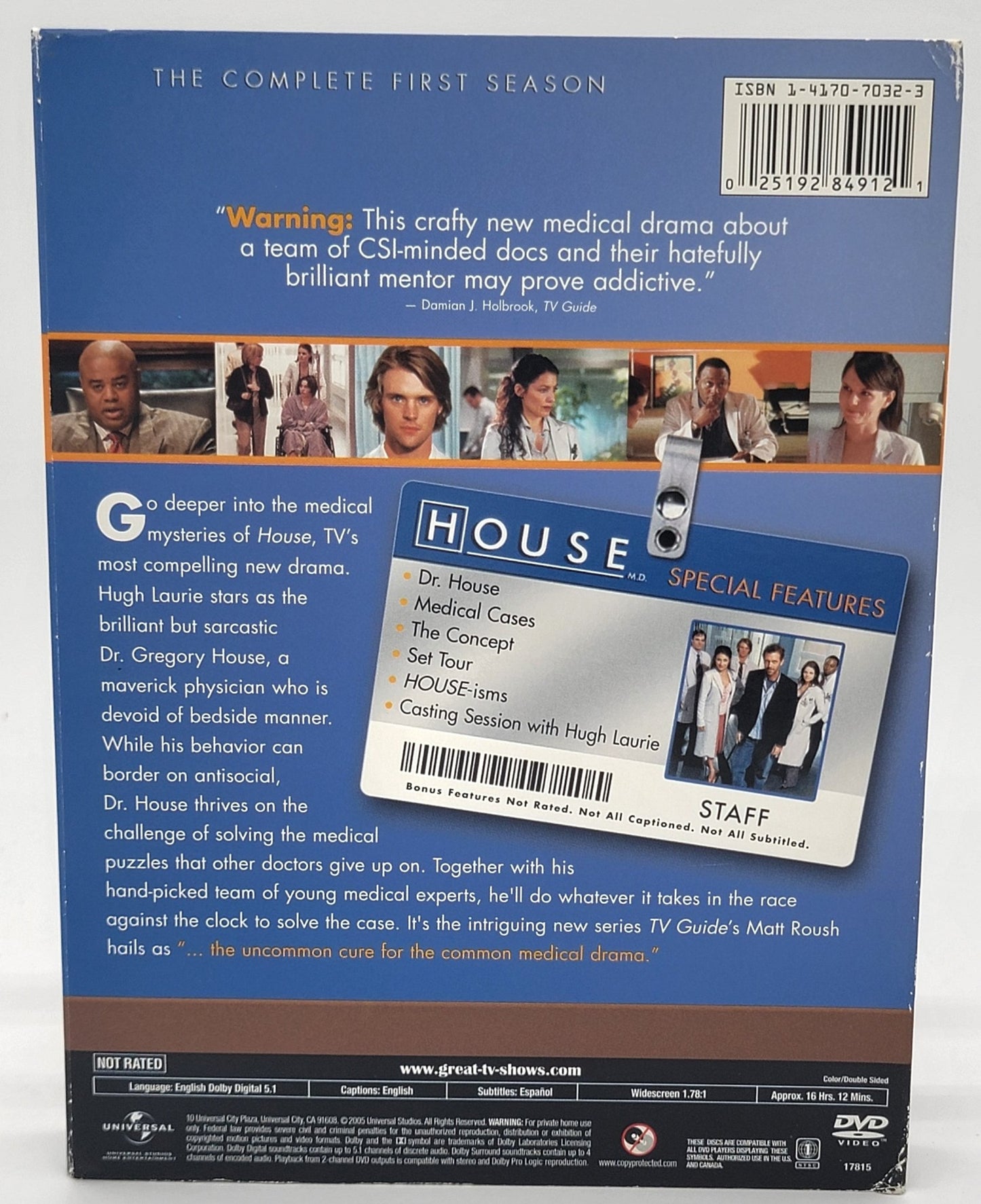  Universal Pictures Home Entertainment - House M.D. Complete First Season | DVD | Season 1 - DVD - Steady Bunny Shop