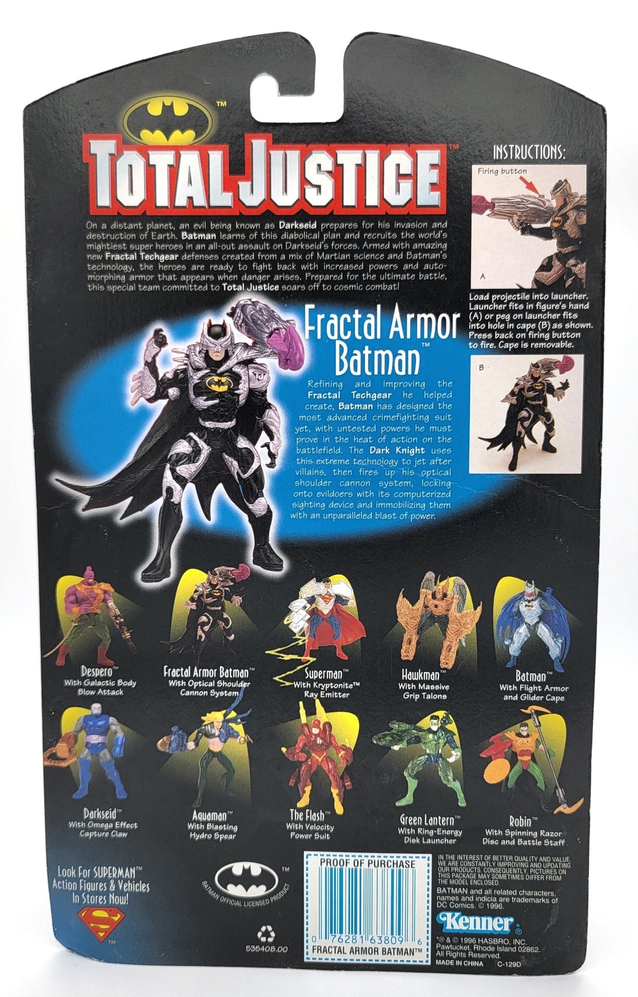Kenner - Kenner | Total Justice - Fractal Armor Batman 1996 | Vintage Action Figure - Action Figures - Steady Bunny Shop