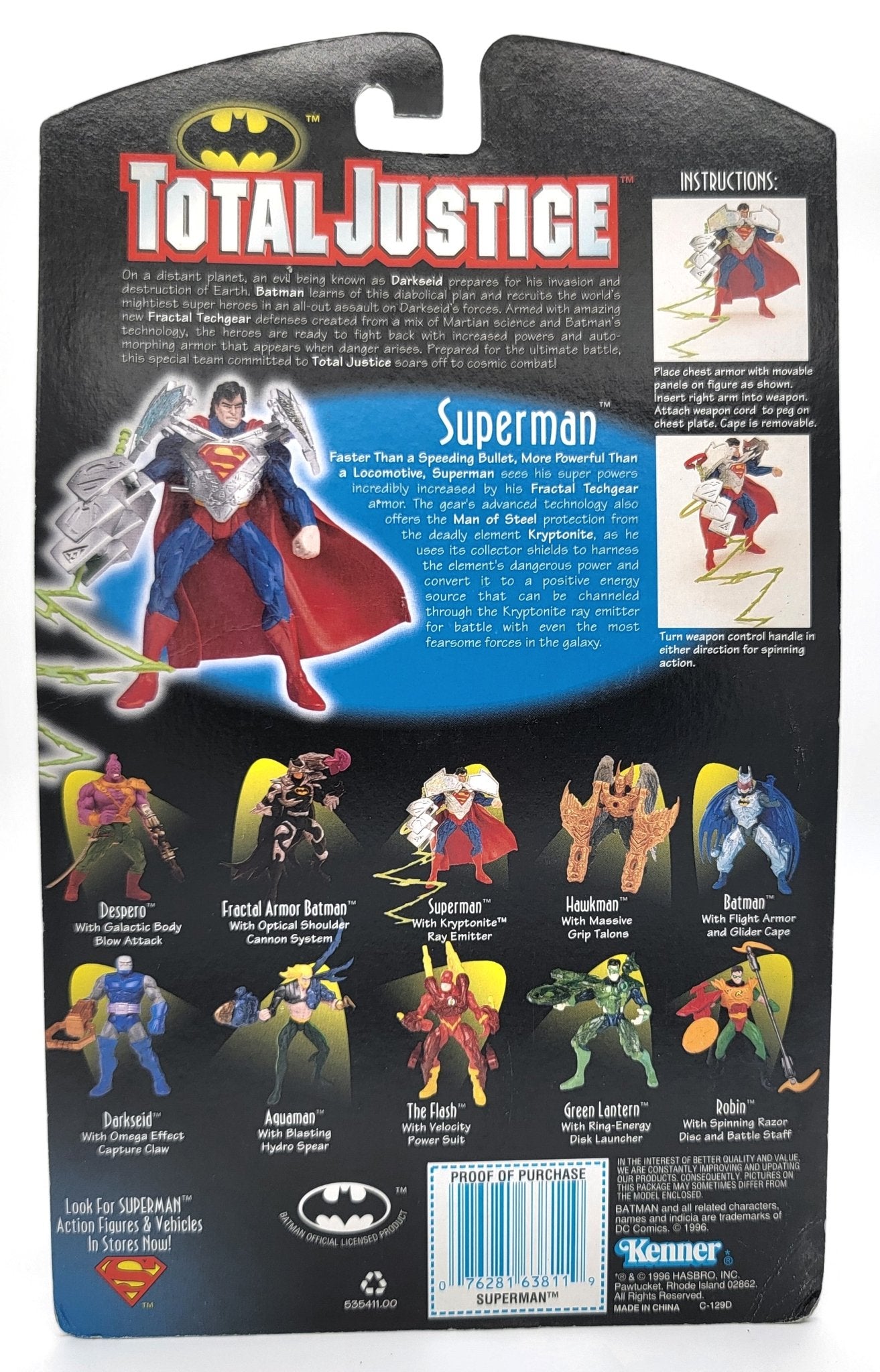 Kenner - Kenner | Total Justice - Superman 1996 | Vintage Action Figure - Action Figures - Steady Bunny Shop