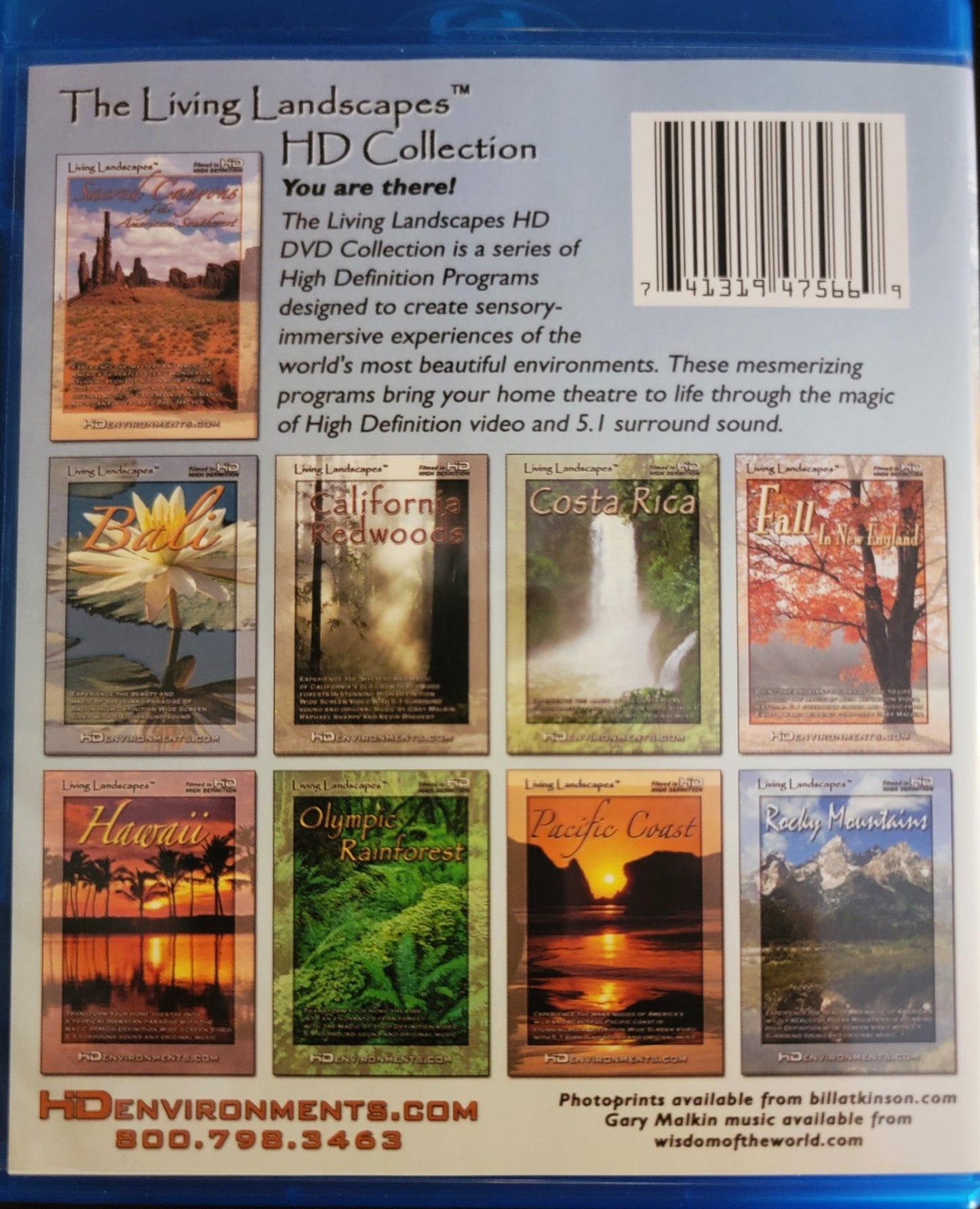 HDENVIRONMENTS.COM - Living Landscapes, The World's' Most Beautiful Places | Blu-ray| High-Definition Widescreen - Blu-ray - Steady Bunny Shop