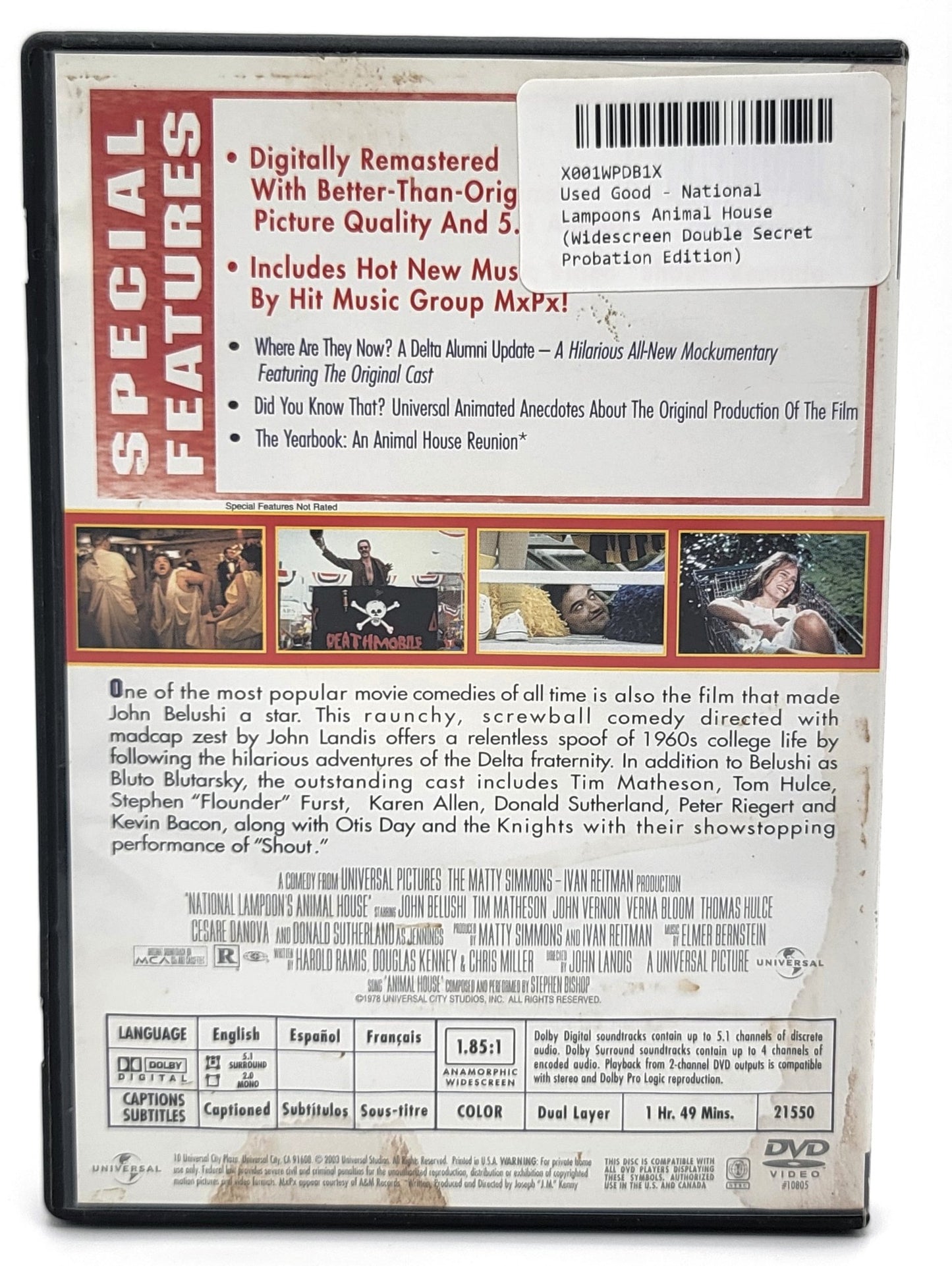 Universal Studios Home Entertainment - National Lampoons Animal House | DVD | Widescreen Double Secret Probation Edition - DVD - Steady Bunny Shop