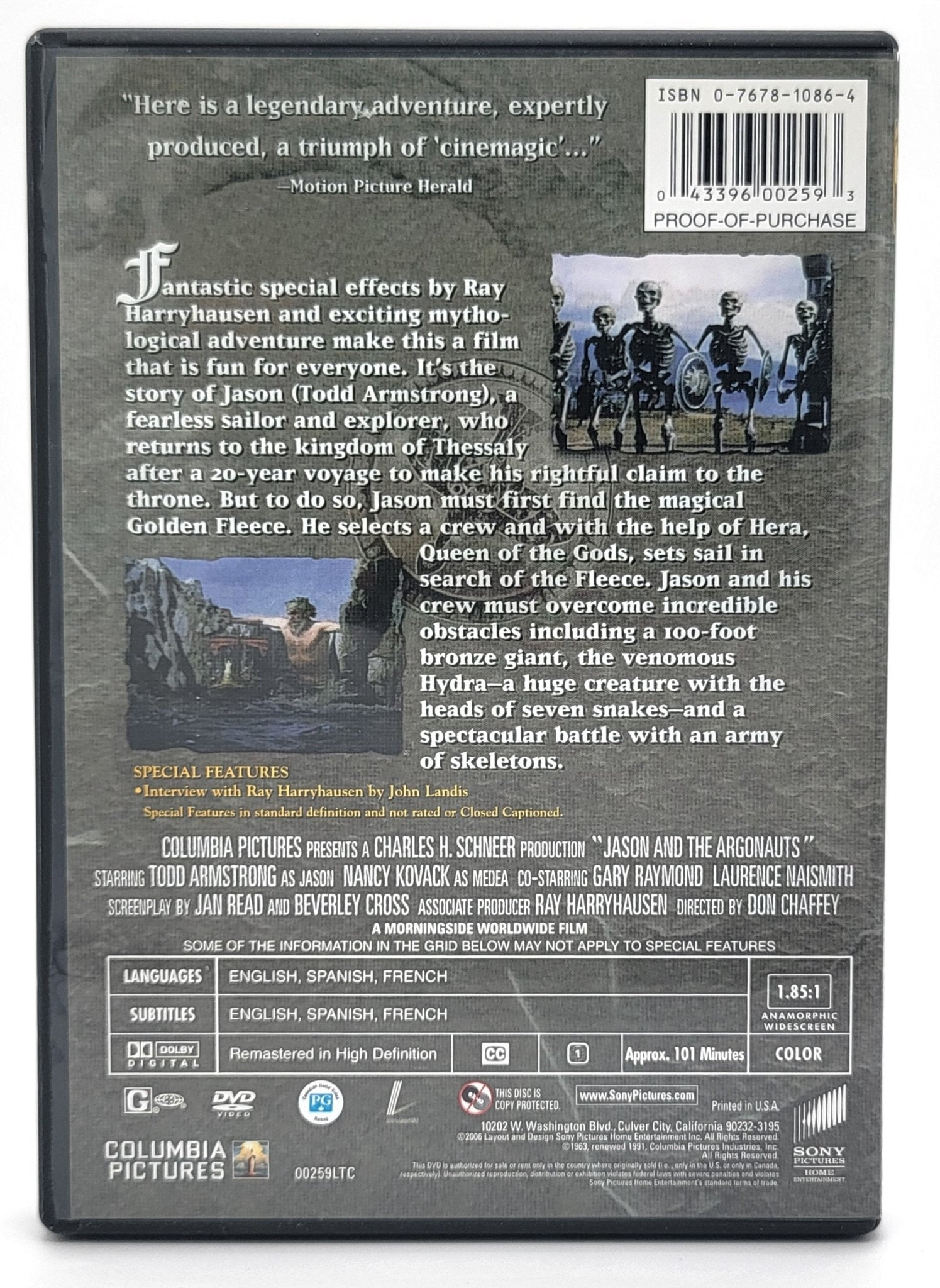 Columbia Pictures - Ray Harryhausen - Legendary Monster Series - The Fantastic Films | SINBAD - 5 Disc Set - DVD - Steady Bunny Shop