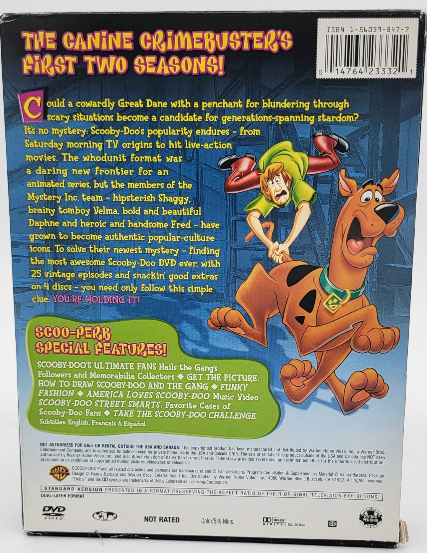 Warner Brothers - Scooby-Doo Where are you | DVD | The Complete 1st 2nd Seasons | Hanna Barbera Golden Collection - DVD - Steady Bunny Shop