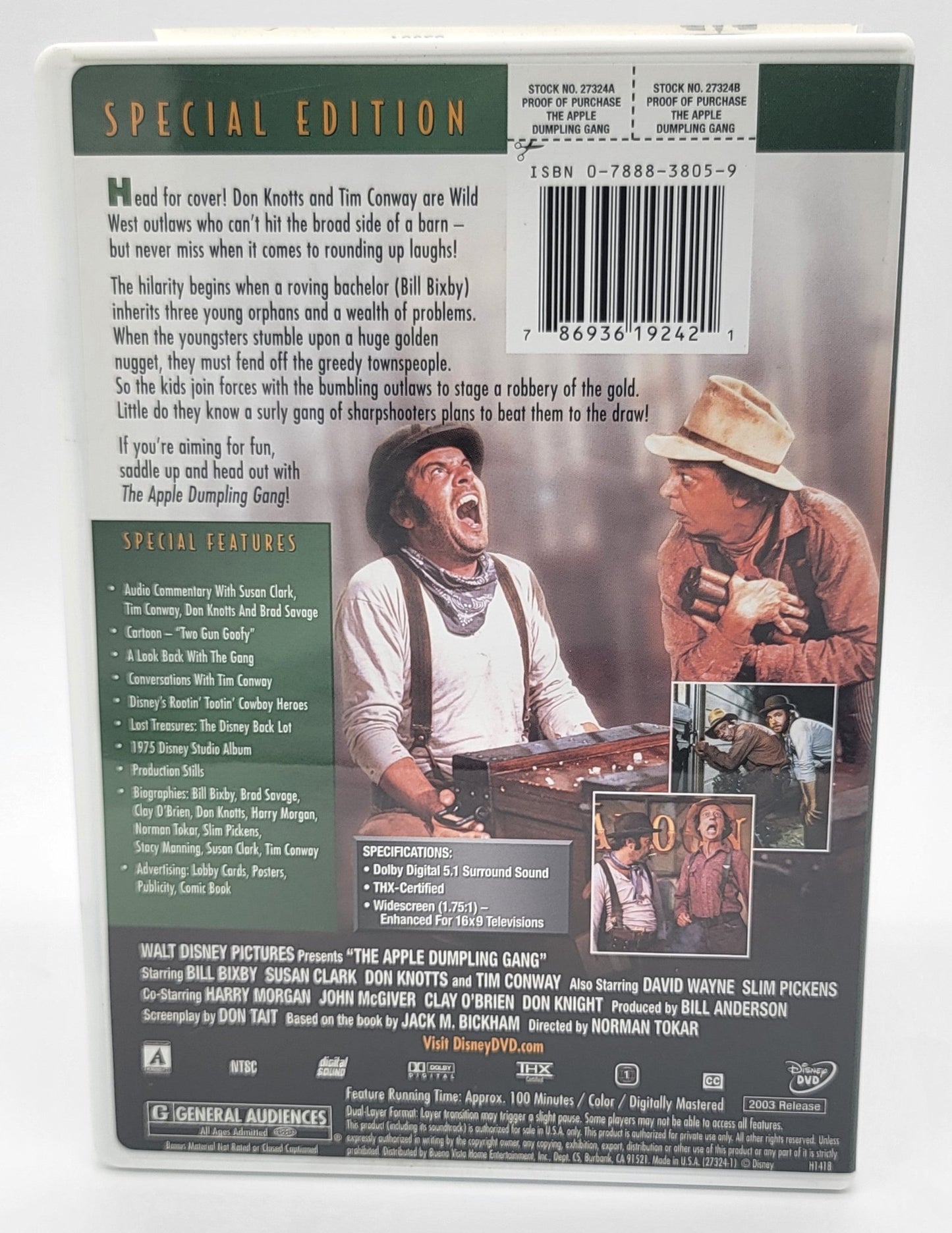 Disney DVD - The Apple Dumpling Gang | DVD | Special Edition - DVD - Steady Bunny Shop