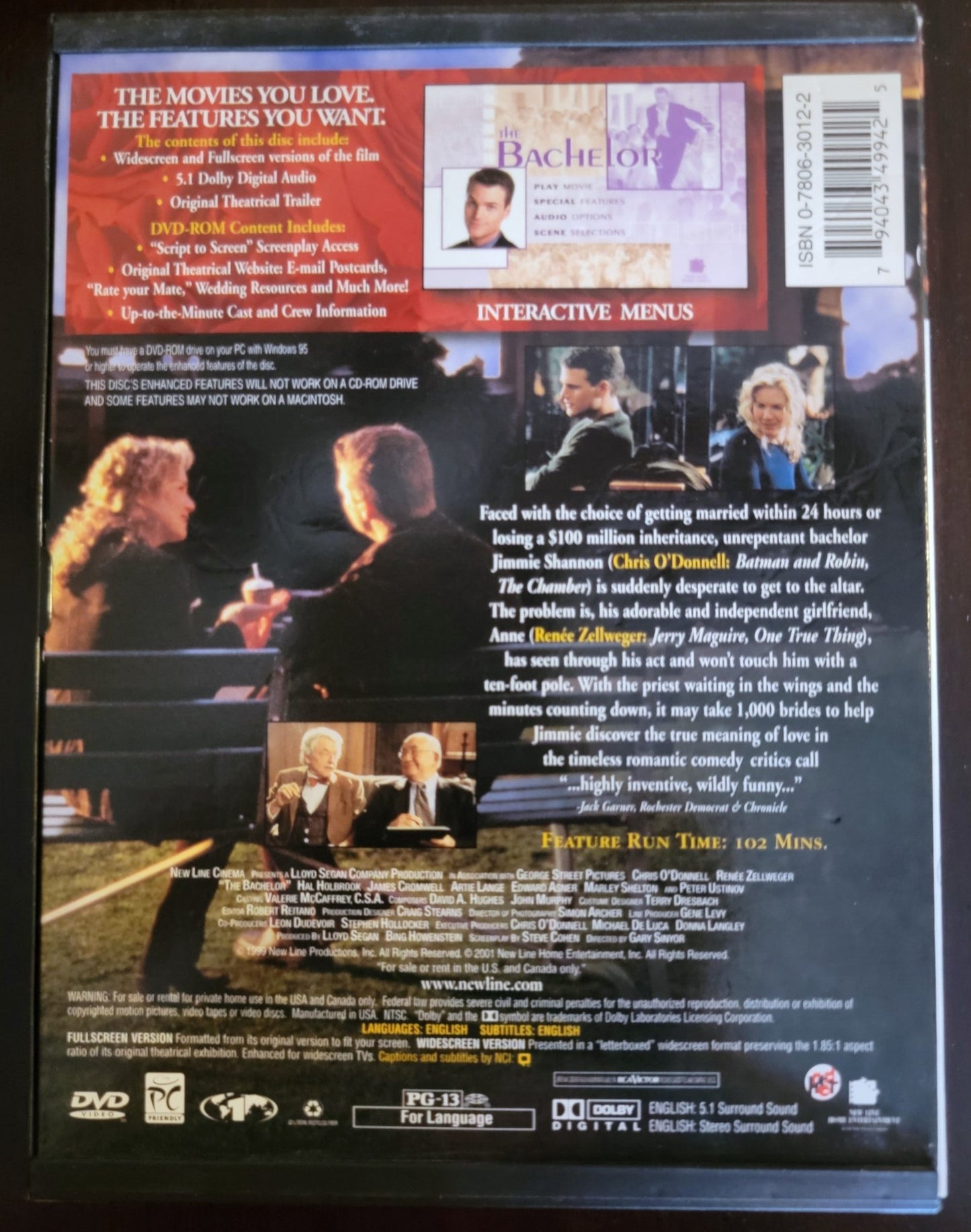 Sony Pictures Home Entertainment - The Bachelor | DVD | Widescreen & Full screen - DVD - Steady Bunny Shop