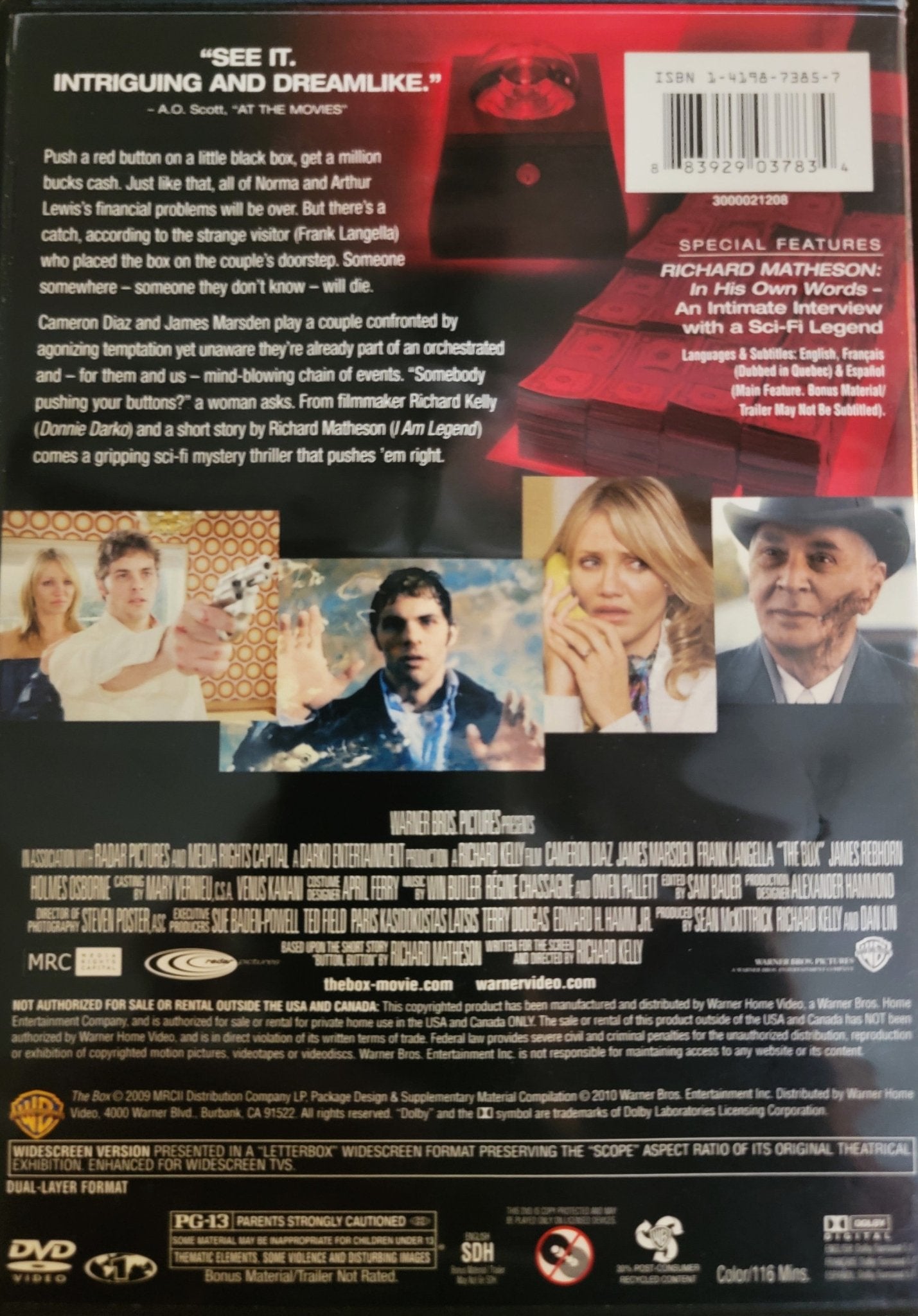 Warner Brothers - The Box | DVD | Widescreen - DVD - Steady Bunny Shop