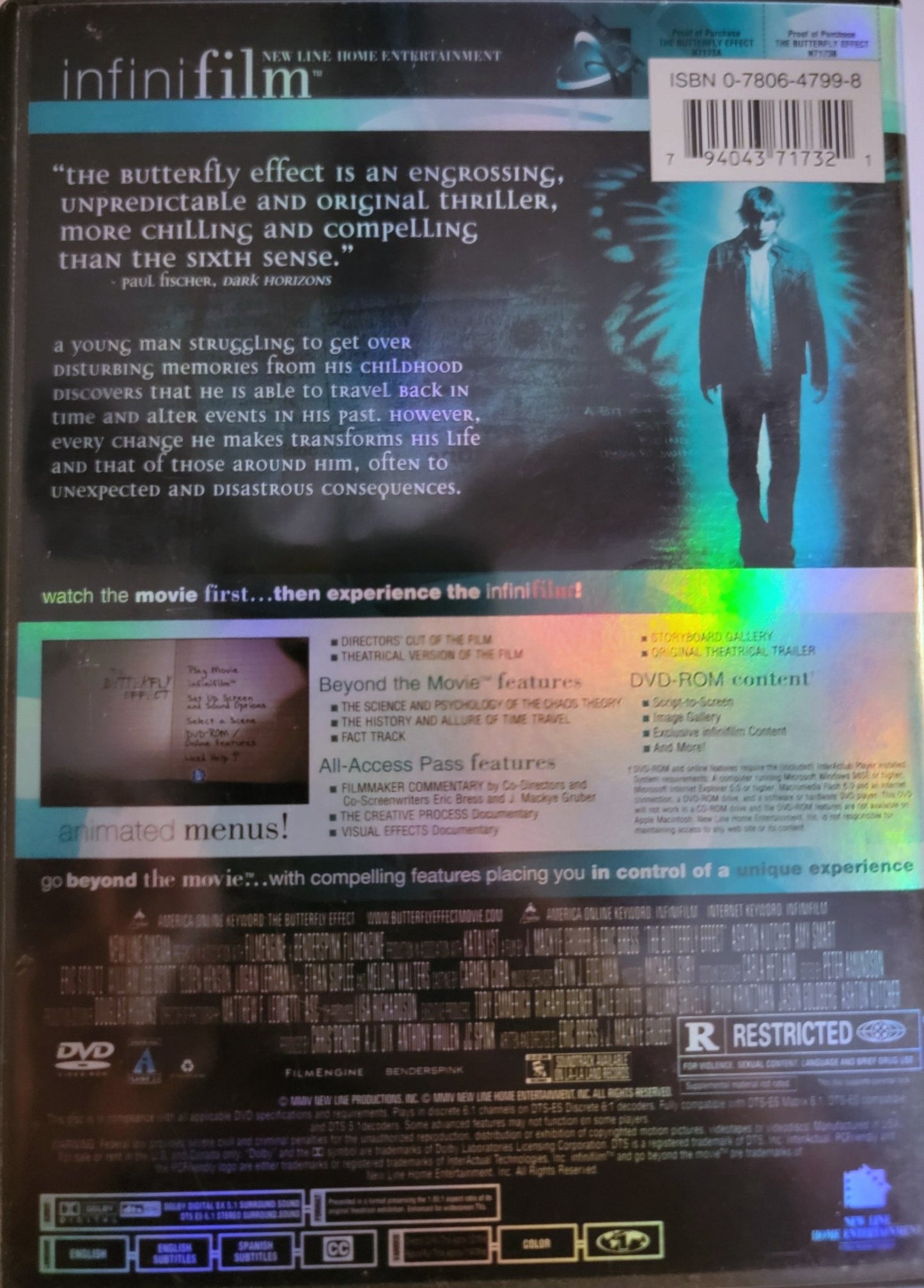 New Line Home Entertainment - The Butterfly Effect | DVD | Infinifilm Edition - DVD - Steady Bunny Shop
