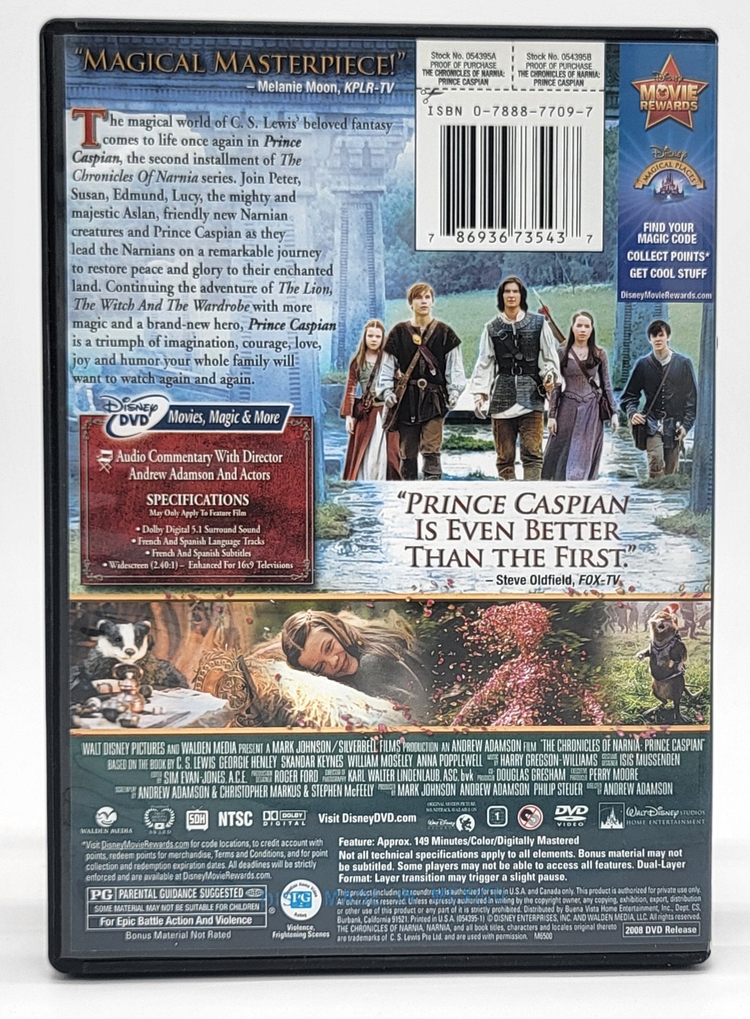 WALT DISNEY PICTURES - The Chronicles of Narnia - Prince Caspian | DVD | Widescreen - DVD - Steady Bunny Shop