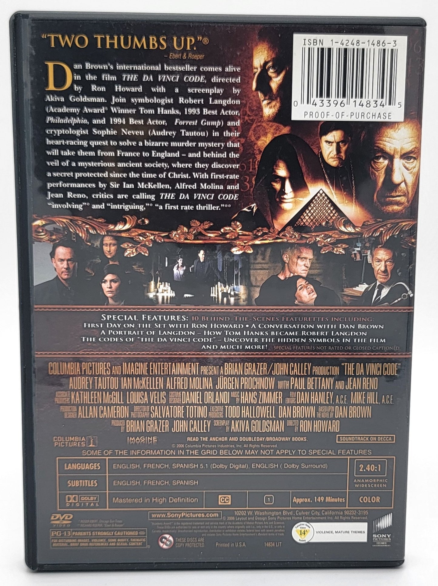 Columbia Pictures - The Da Vinci Code | DVD | Widescreen Special Edition - 2 Disc Set - DVD - Steady Bunny Shop