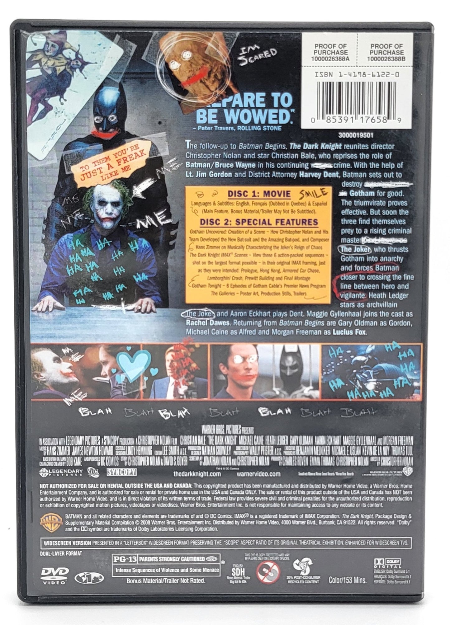 Warner Brothers - The dark Knight | DVD | 2 Disc Special Edition - Batman - DVD - Steady Bunny Shop