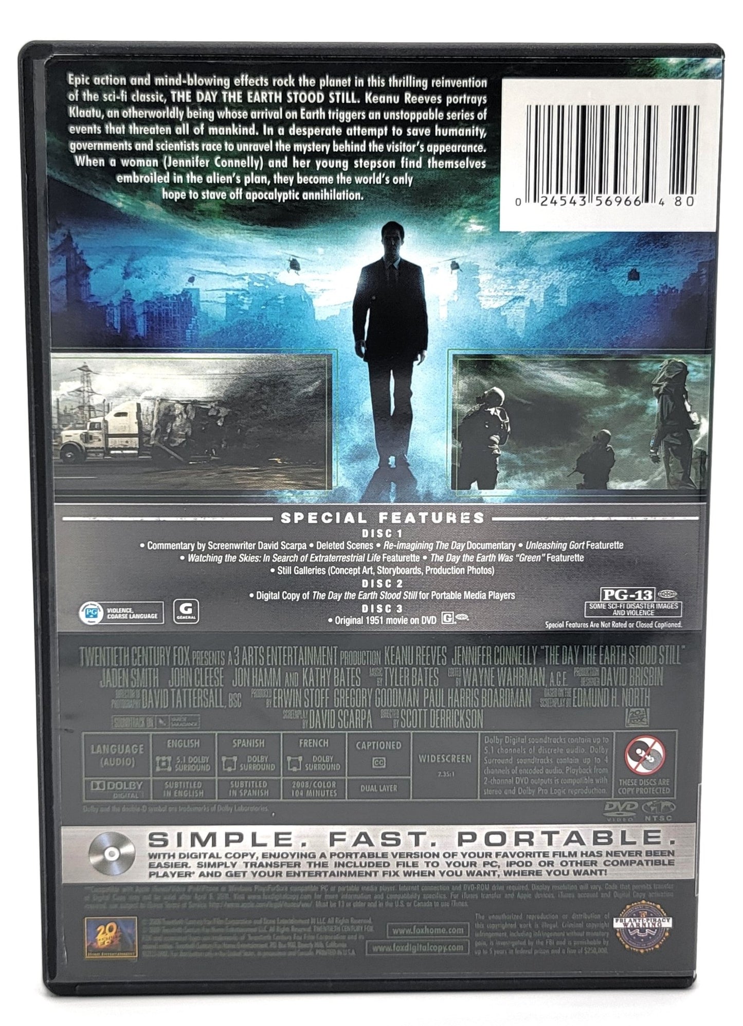 20th Century Fox - The Day the Earth Stood Still - | DVD | 3 Disc Special Edition - DVD - Steady Bunny Shop