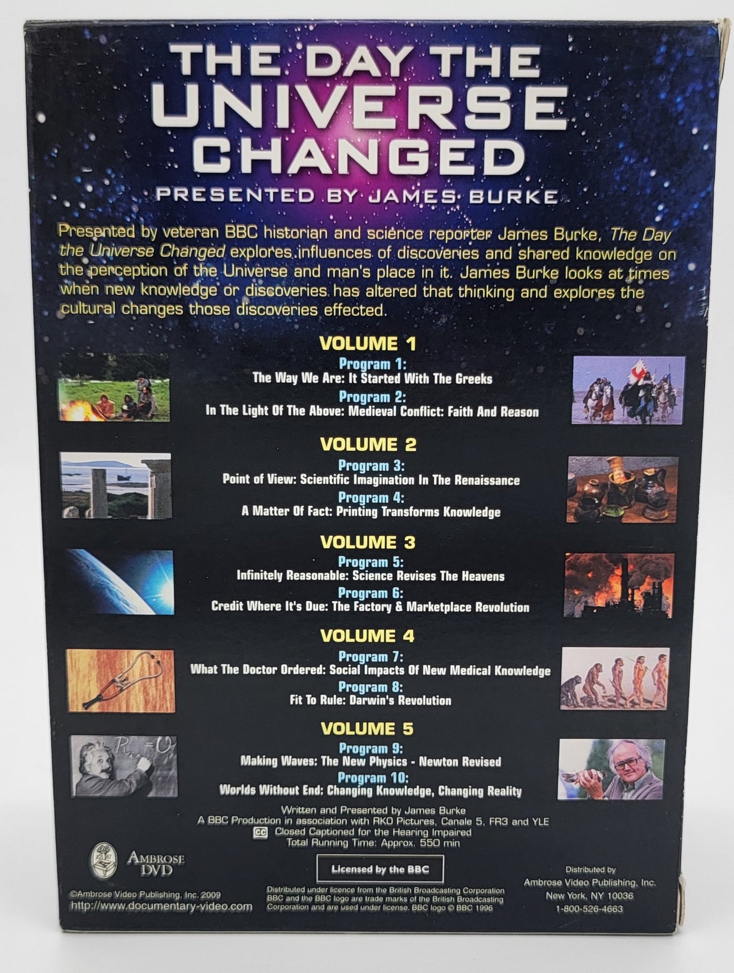 Ambrose DVD - The Day the Universe Changed | BBC Presented by James Burke - Complete Set | DVD - DVD - Steady Bunny Shop