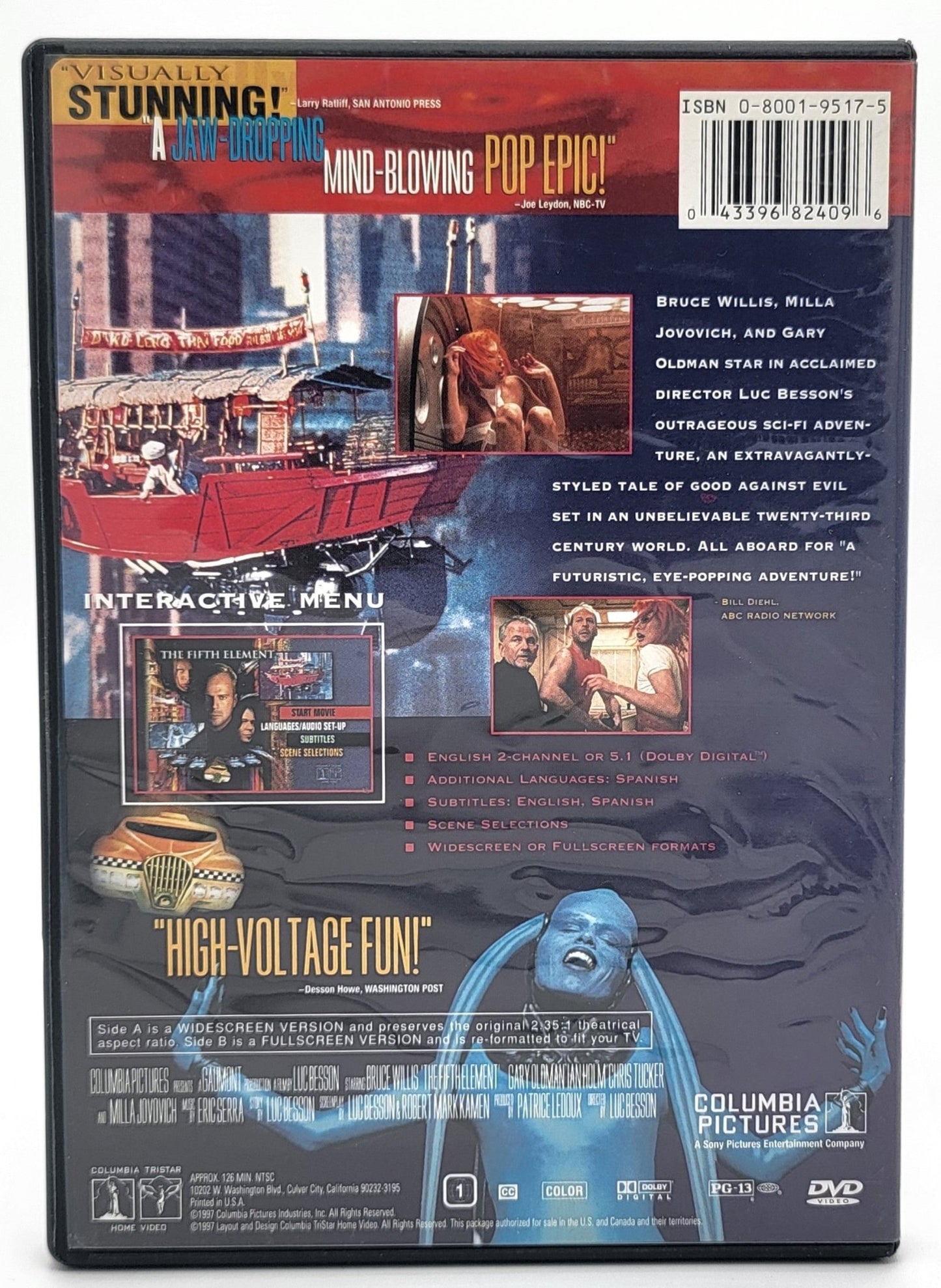 Columbia Pictures - The Fifth Element | DVD | Widescreen & Fullscreen - DVD - Steady Bunny Shop